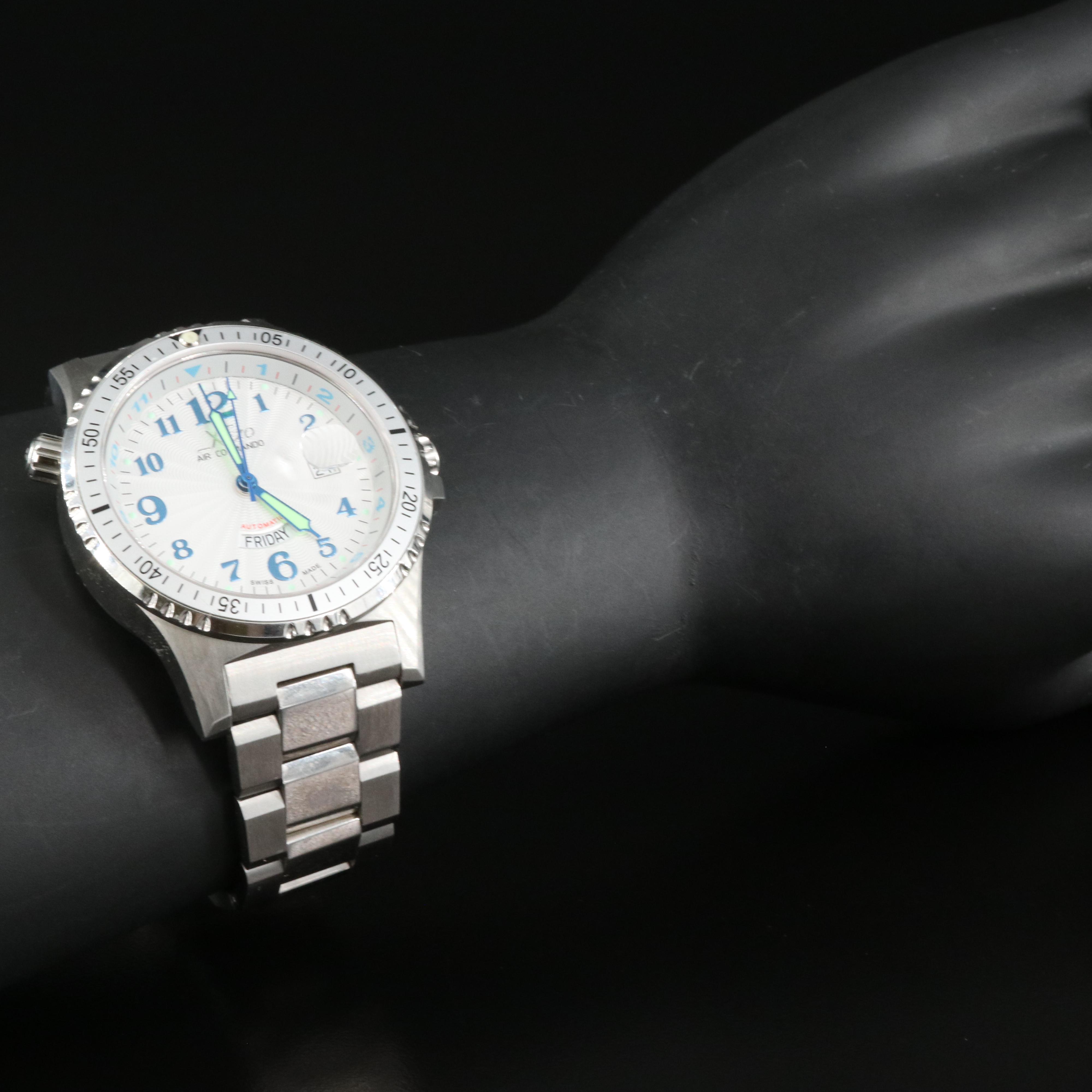 Xezo Air Commando D44S Watch with Guilloche Dial