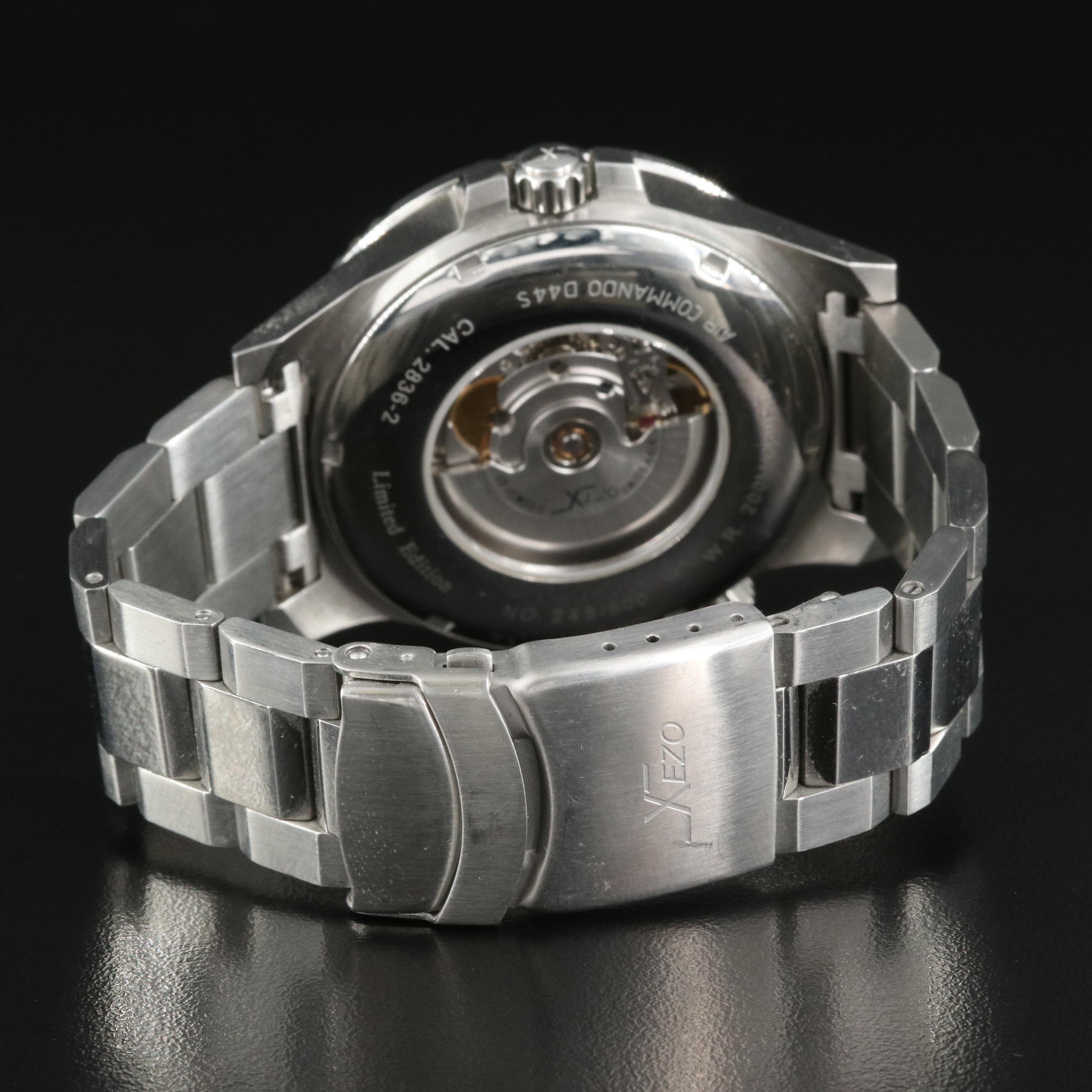 Xezo Air Commando D44S Watch with Guilloche Dial