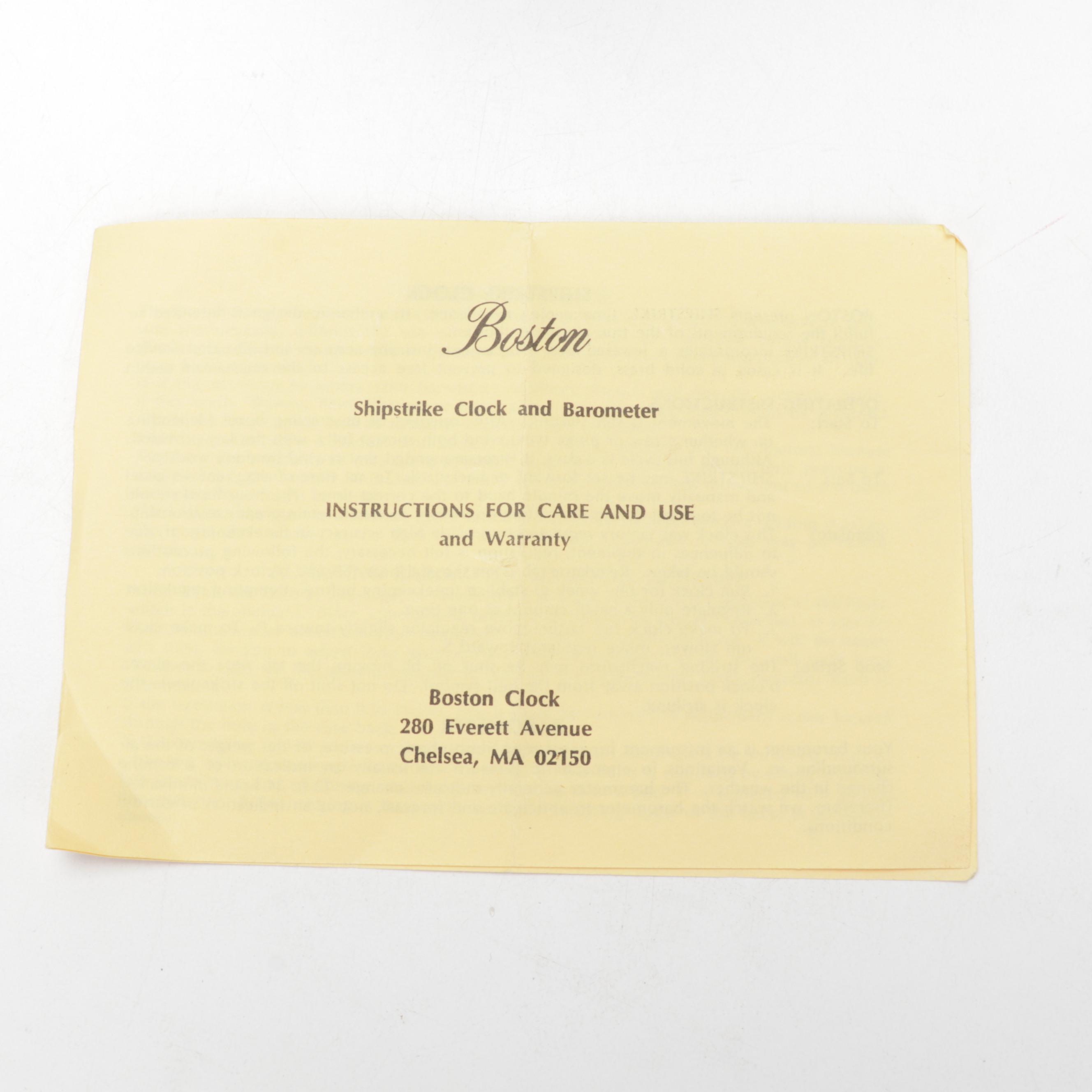 Boston Shipstrike Clock