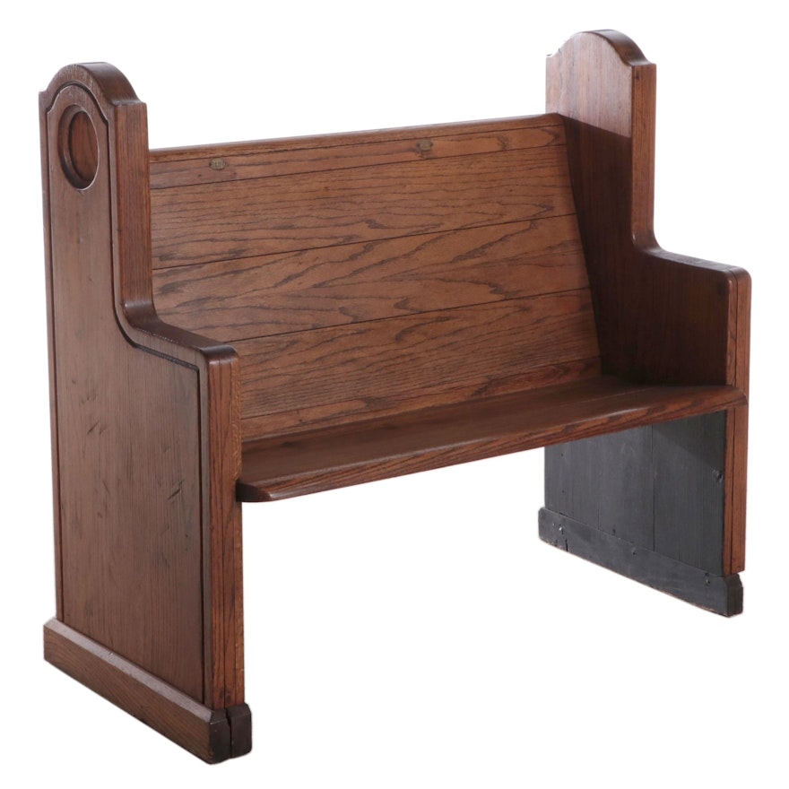 Late Victorian Oak Church Pew, Late 19th/ Early 20th Century