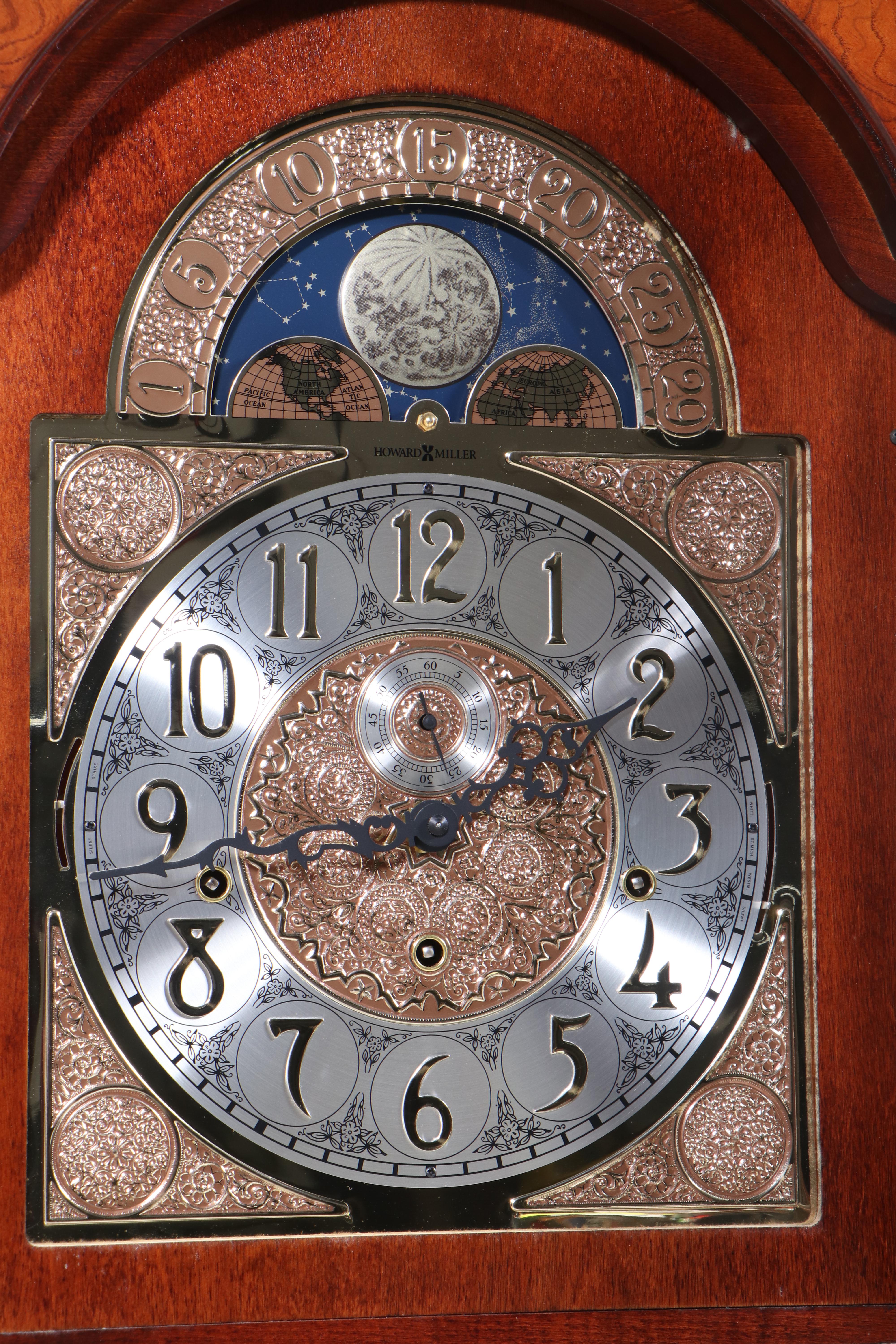 Howard Miller Colonial Style Maple Grandfather Clock