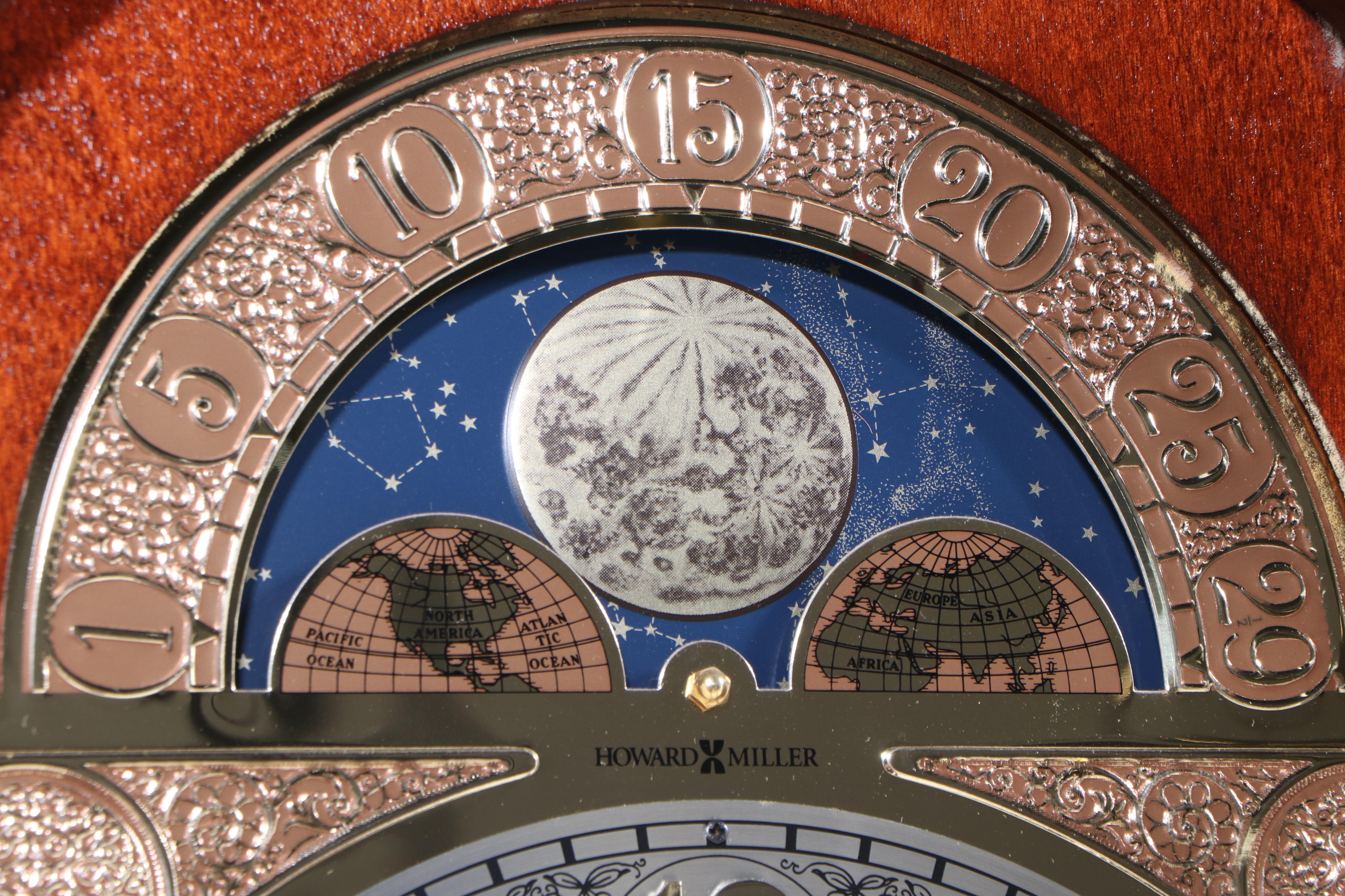 Howard Miller Colonial Style Maple Grandfather Clock