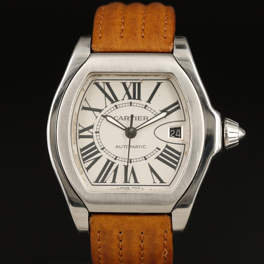 Cartier Roadster Stainless Steel Automatic Wristwatch