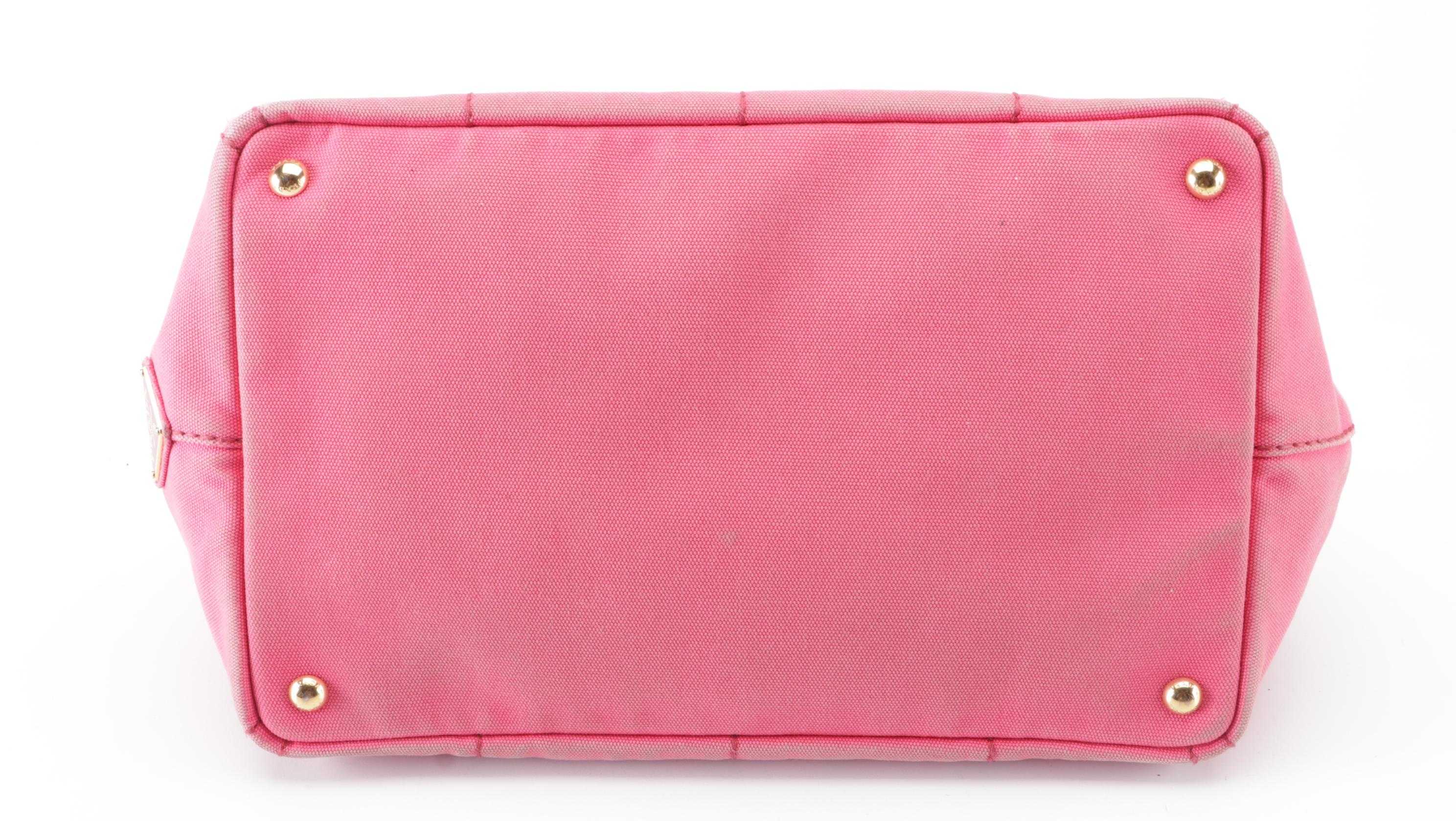 Prada Canapa Logo Large Tote Bag in Pink Canvas