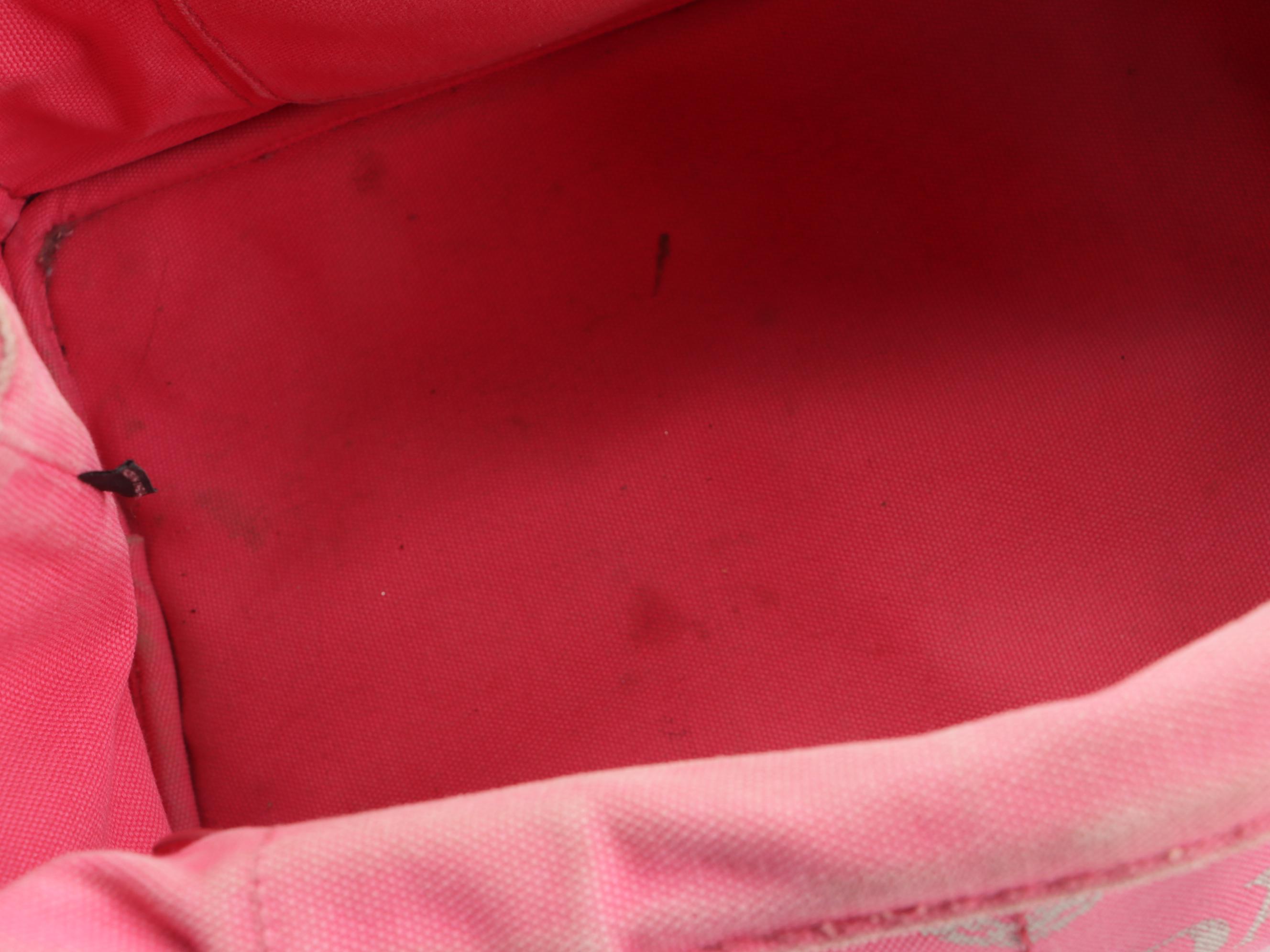 Prada Canapa Logo Large Tote Bag in Pink Canvas