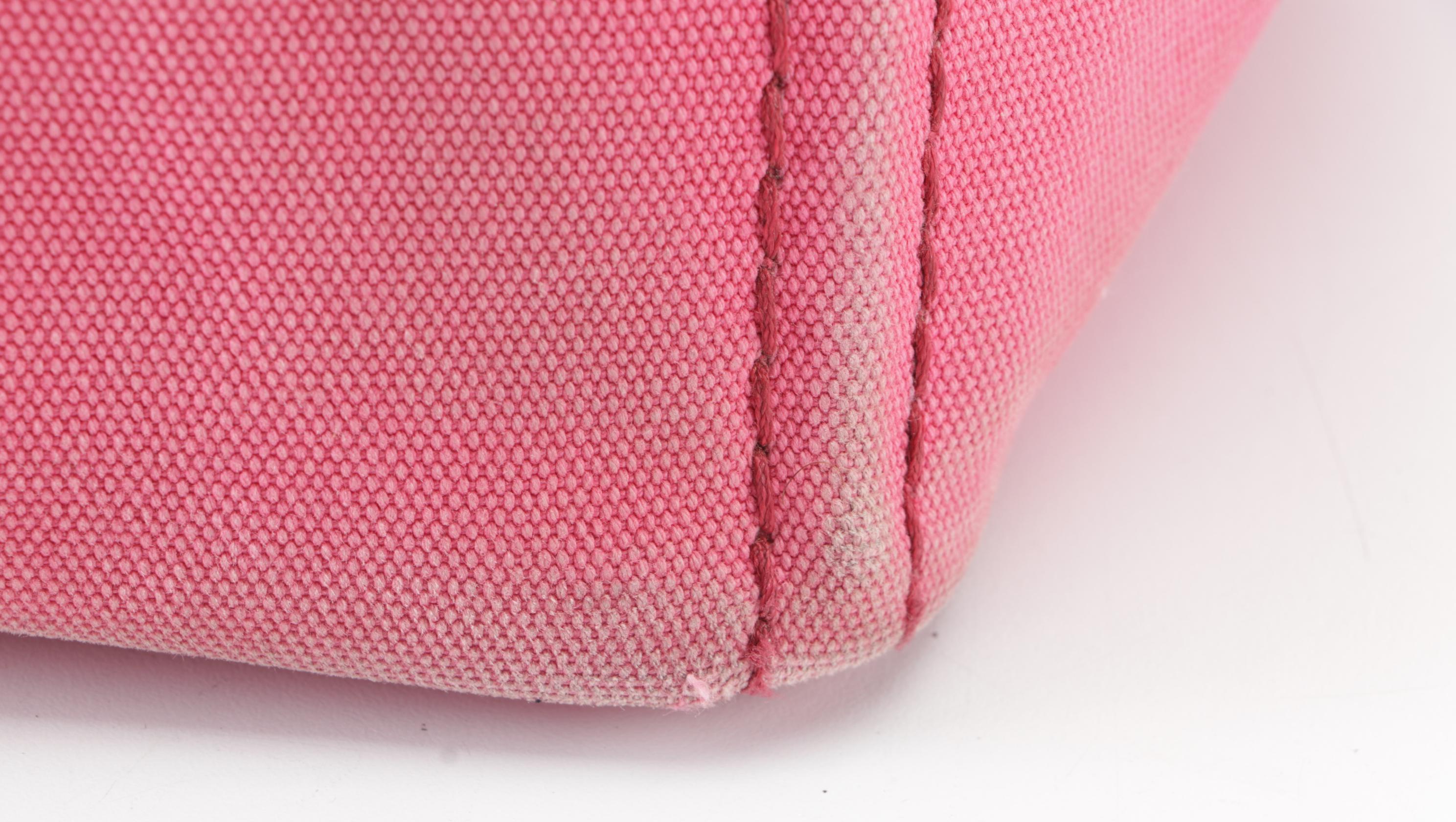 Prada Canapa Logo Large Tote Bag in Pink Canvas