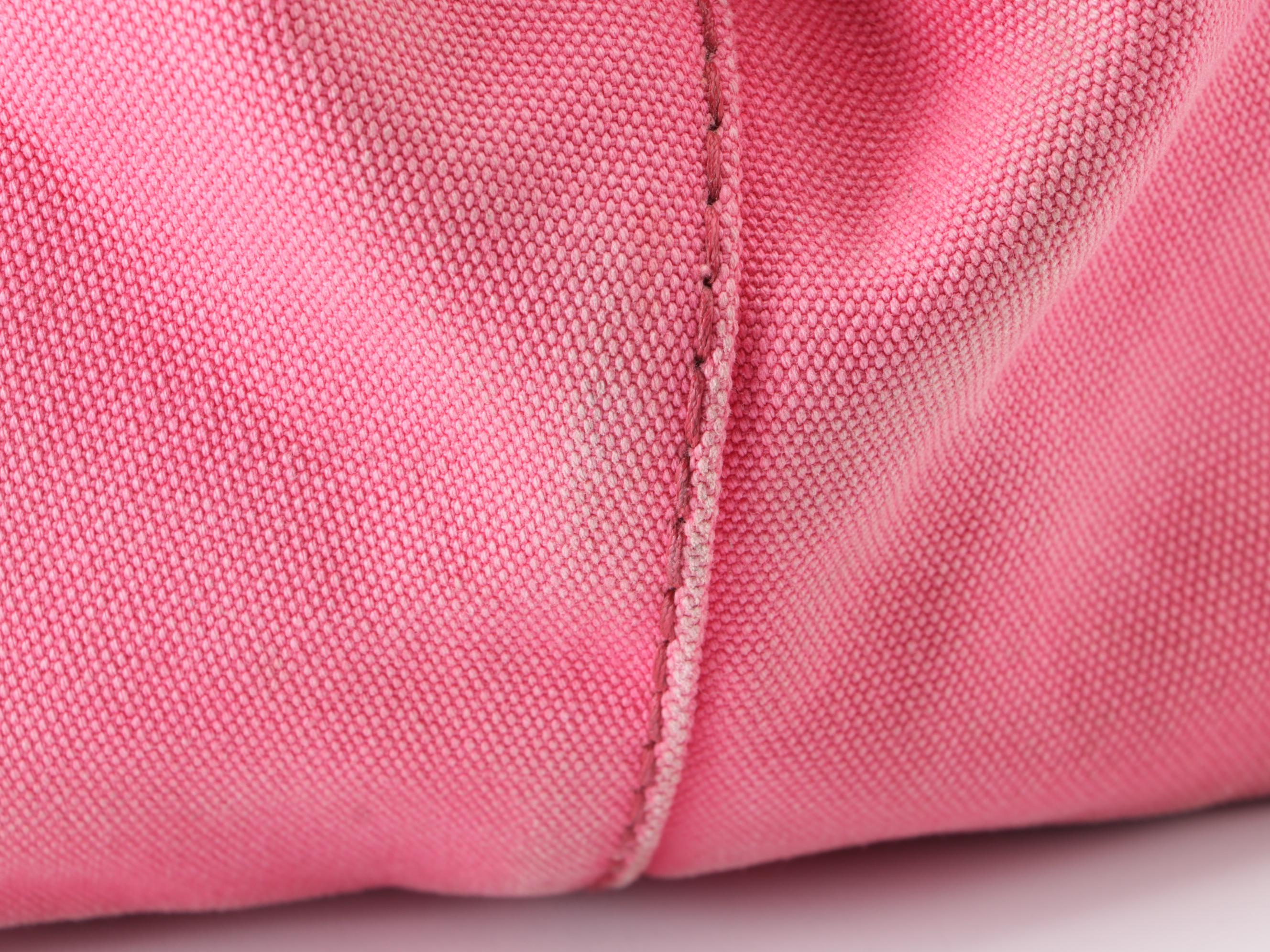 Prada Canapa Logo Large Tote Bag in Pink Canvas