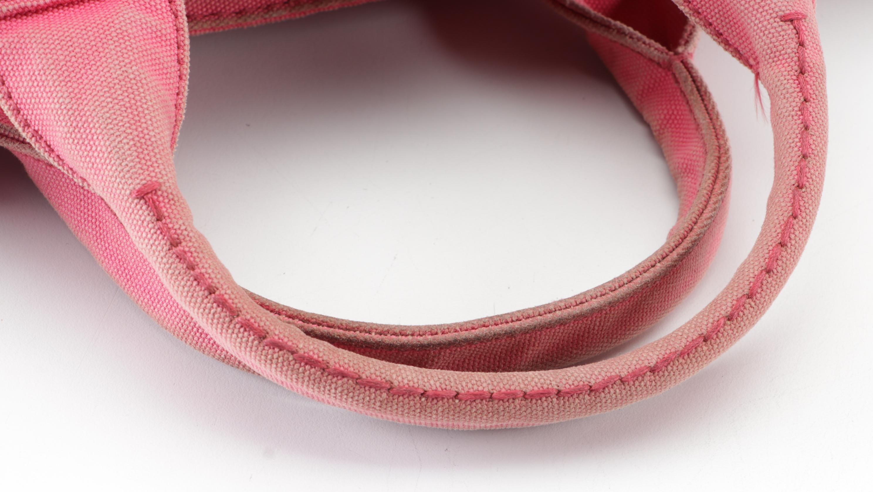 Prada Canapa Logo Large Tote Bag in Pink Canvas