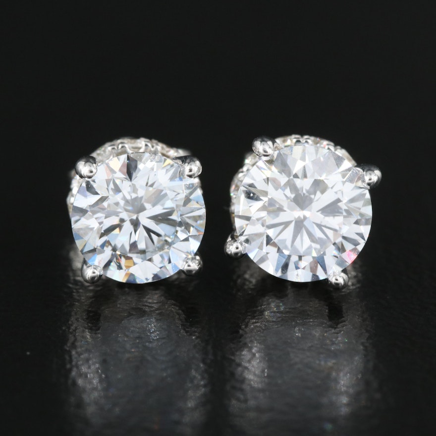 14K 2.17 CTW Lab Grown Diamond Stud Earrings