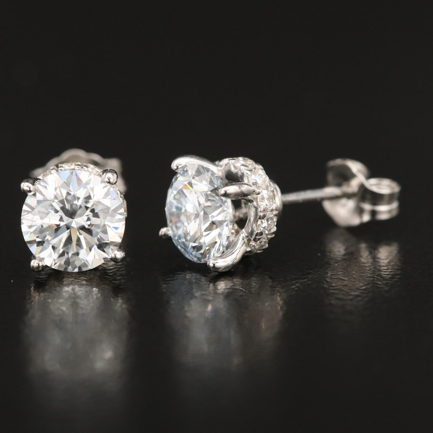 14K 2.30 CTW Lab Grown Diamond Stud Earrings
