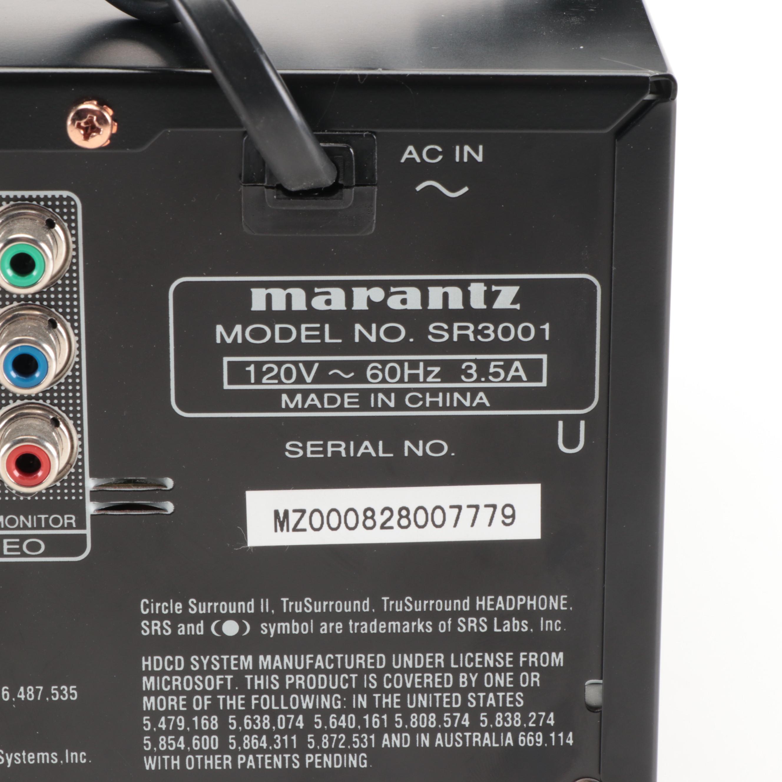 Marantz Dolby Digital Audio Video Surround Receiver