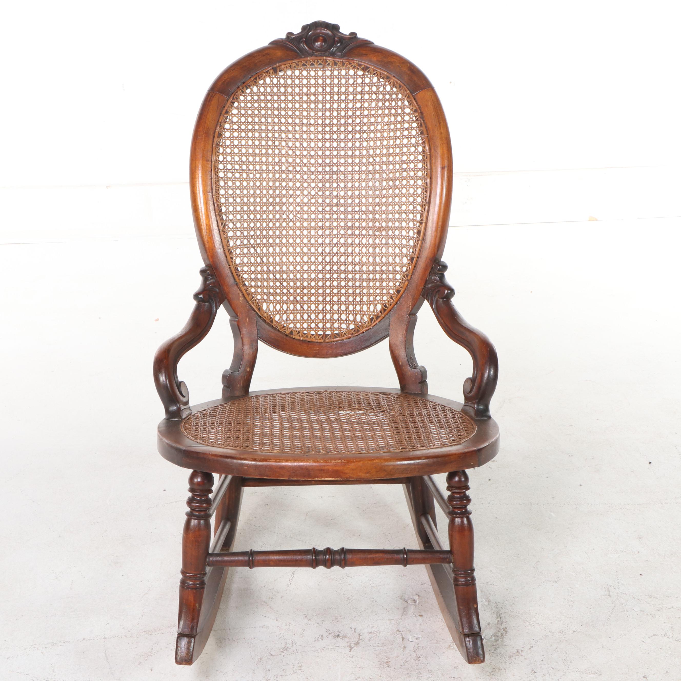 American Rococo Revival Rocker, Late 19th Century