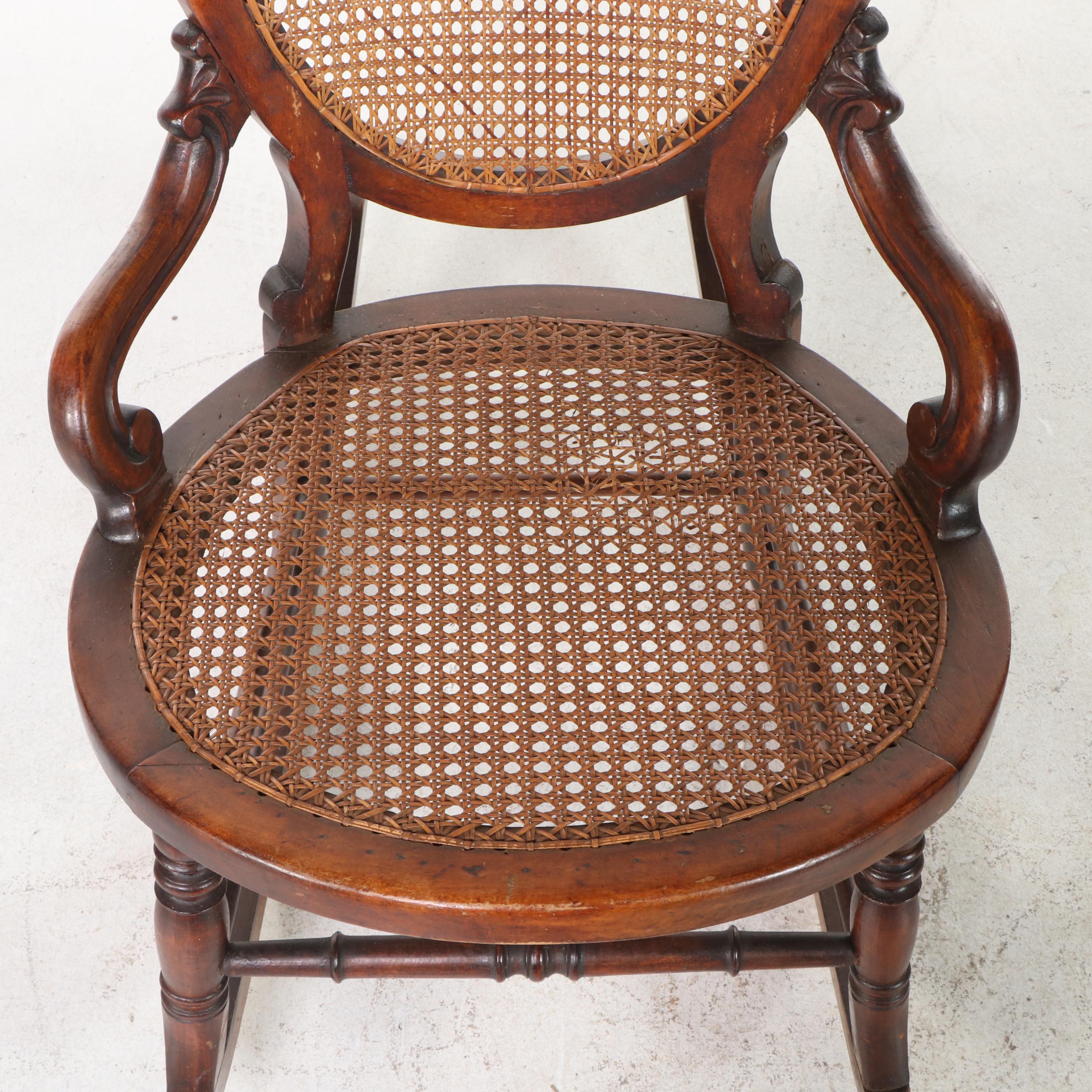 American Rococo Revival Rocker, Late 19th Century