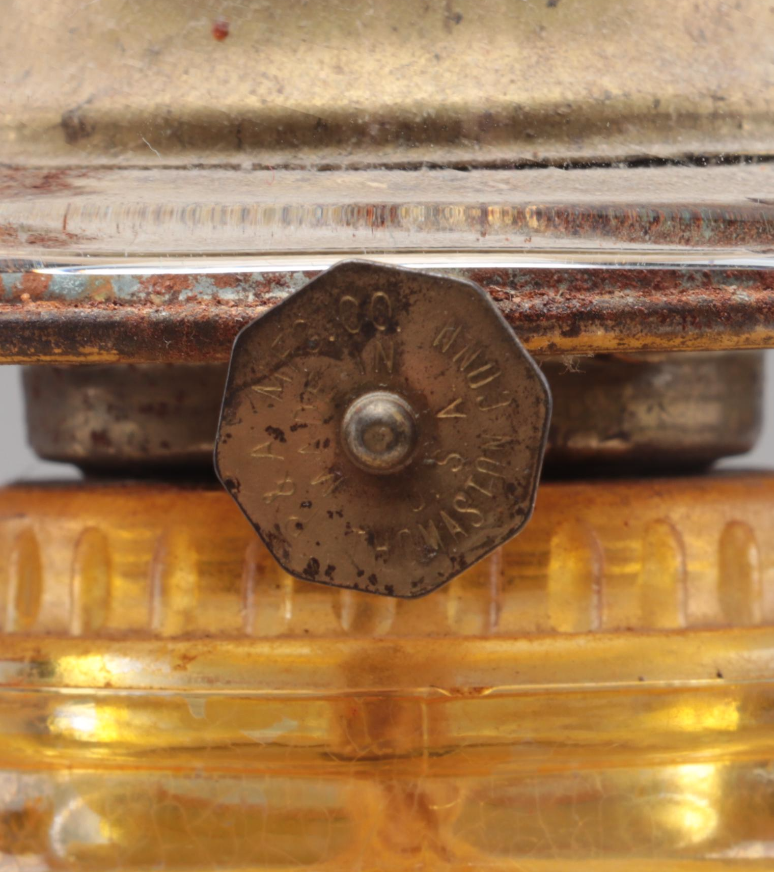 Plume & Atwood Pressed Glass Oil Lamps with Other Oil Lamp