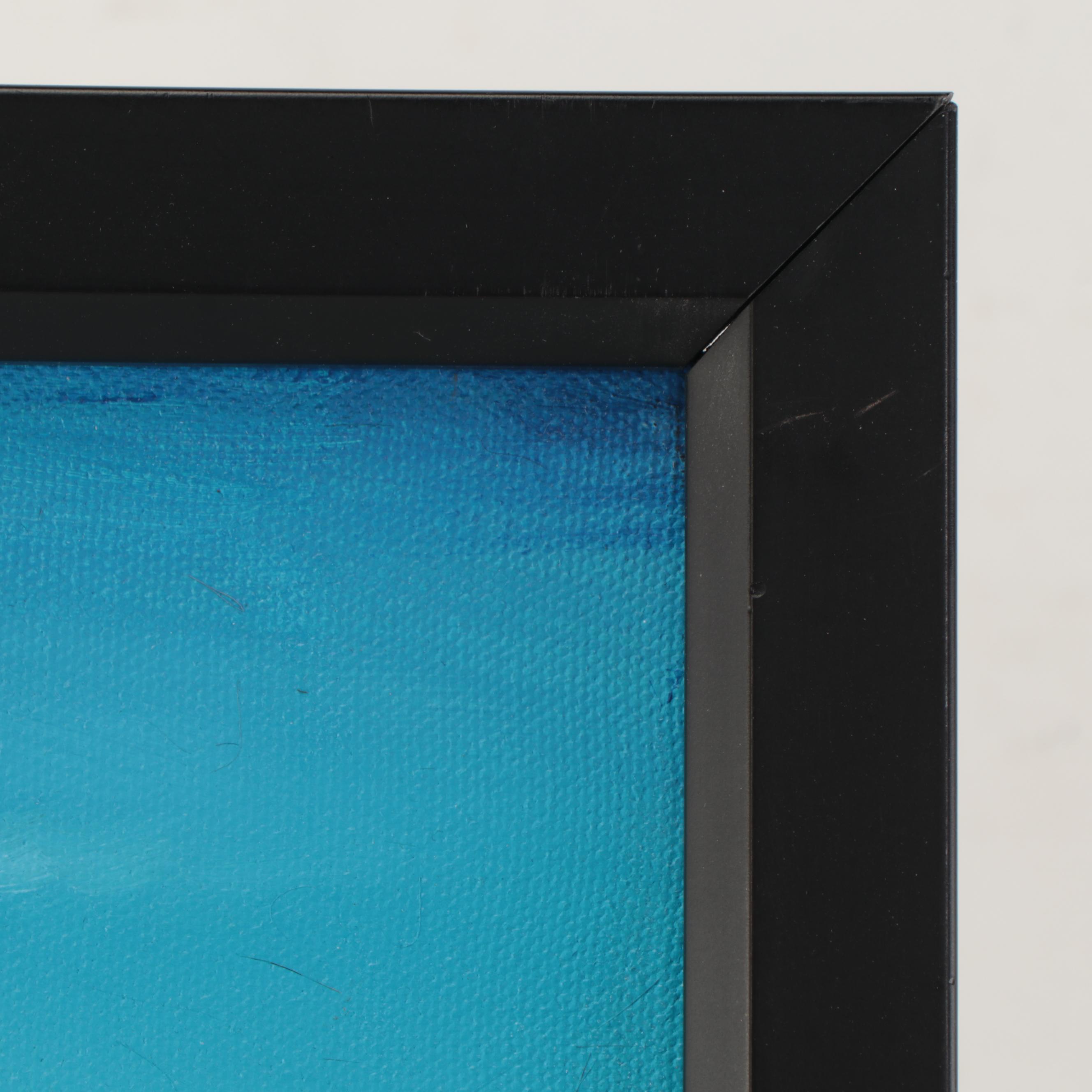 Acrylic Painting of Cat in Landscape