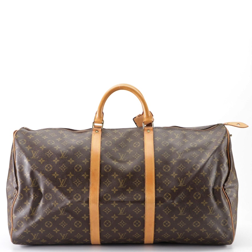 Louis Vuitton Keepall 60 in Monogram Canvas and Vachetta Leather