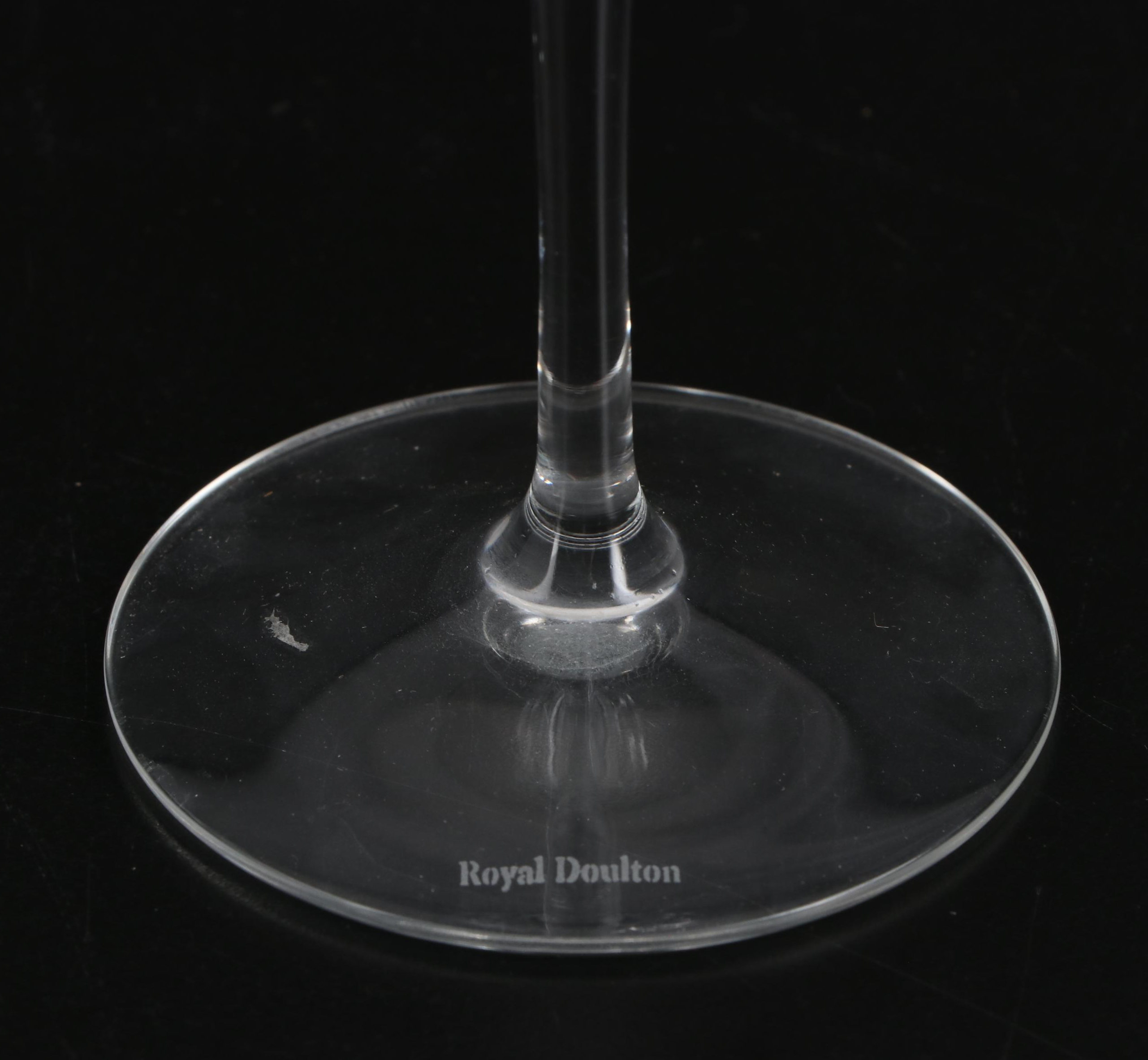 Royal Doulton "Juliette" Crystal Water Goblets and Wine Glasses, 2000-2001