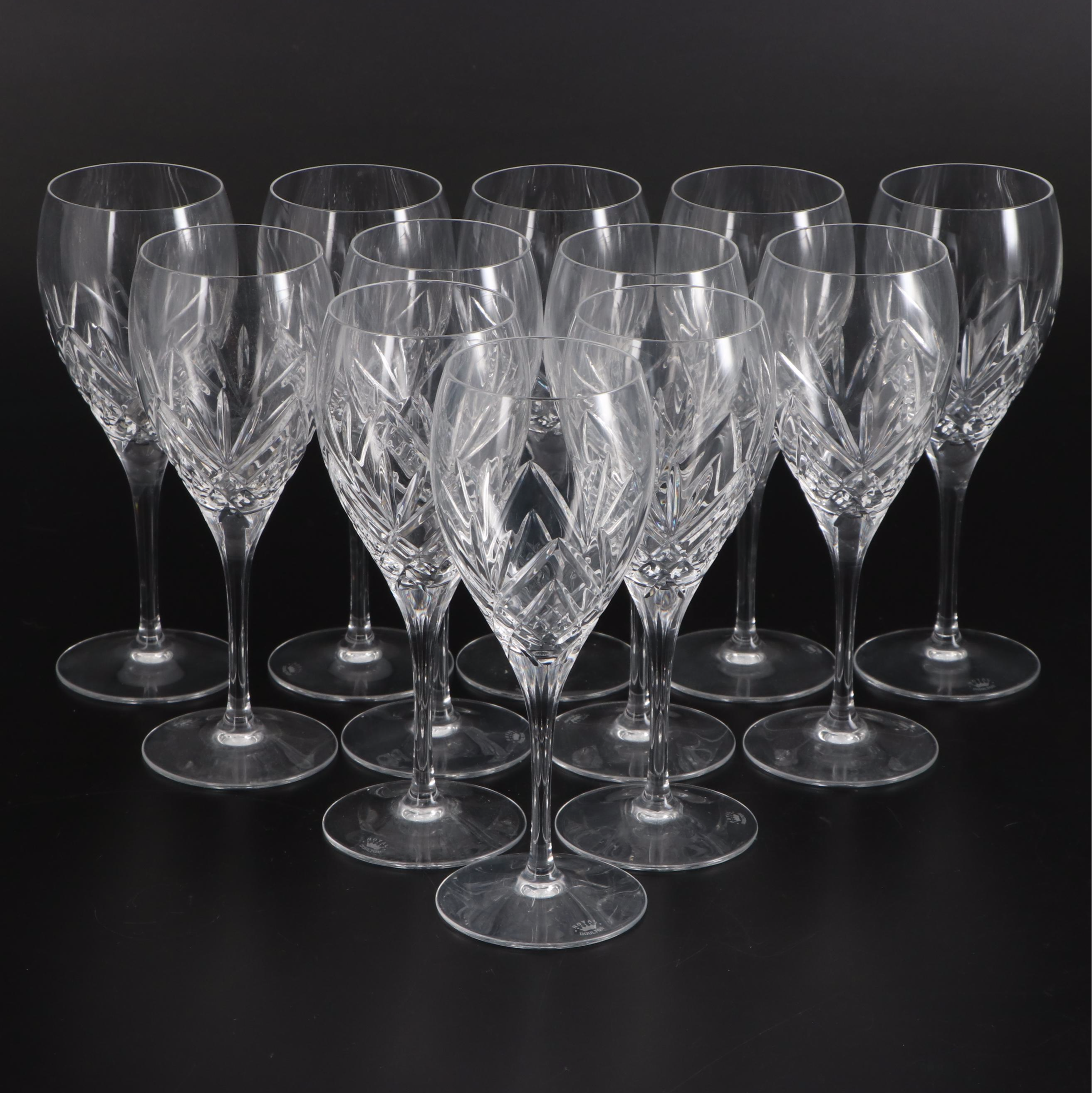 Royal Doulton "Juliette" Crystal Water Goblets and Wine Glasses, 2000-2001