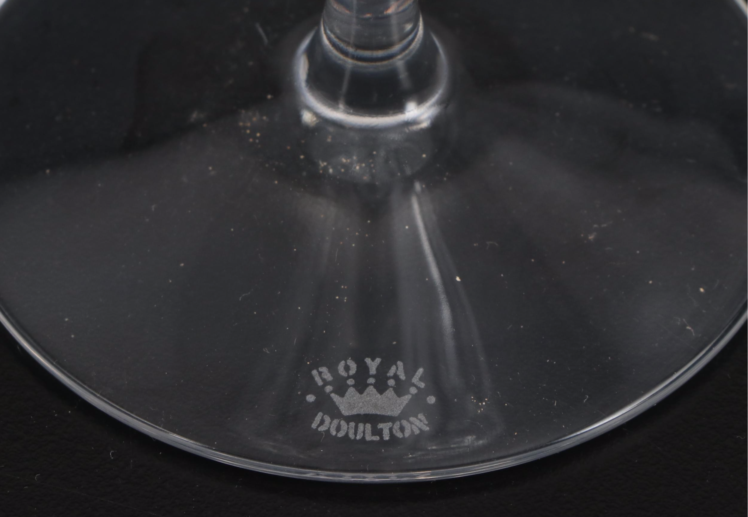 Royal Doulton "Juliette" Crystal Water Goblets and Wine Glasses, 2000-2001