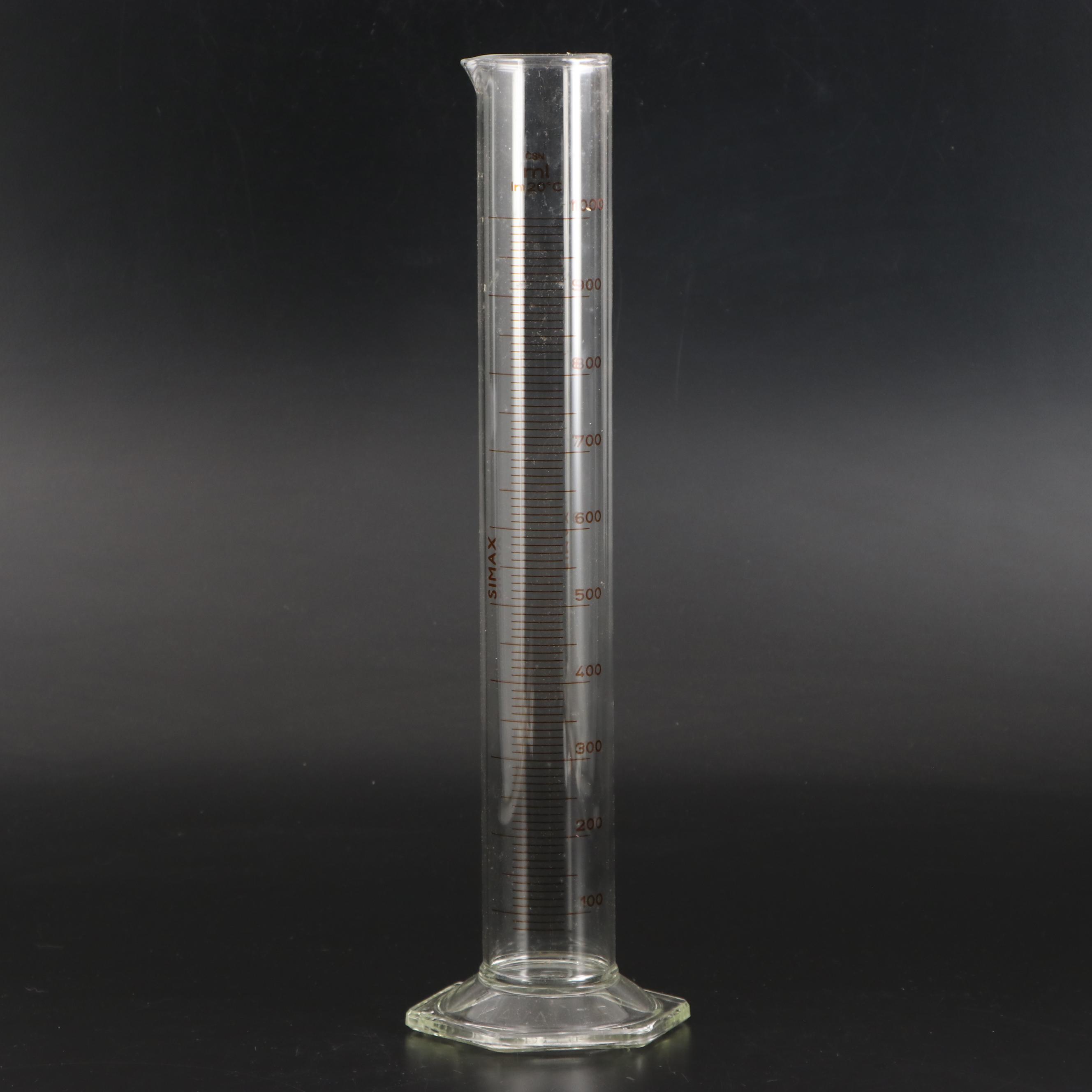 Kavalier Stabil Czech Simax Graduated Glass Lab Cylinders