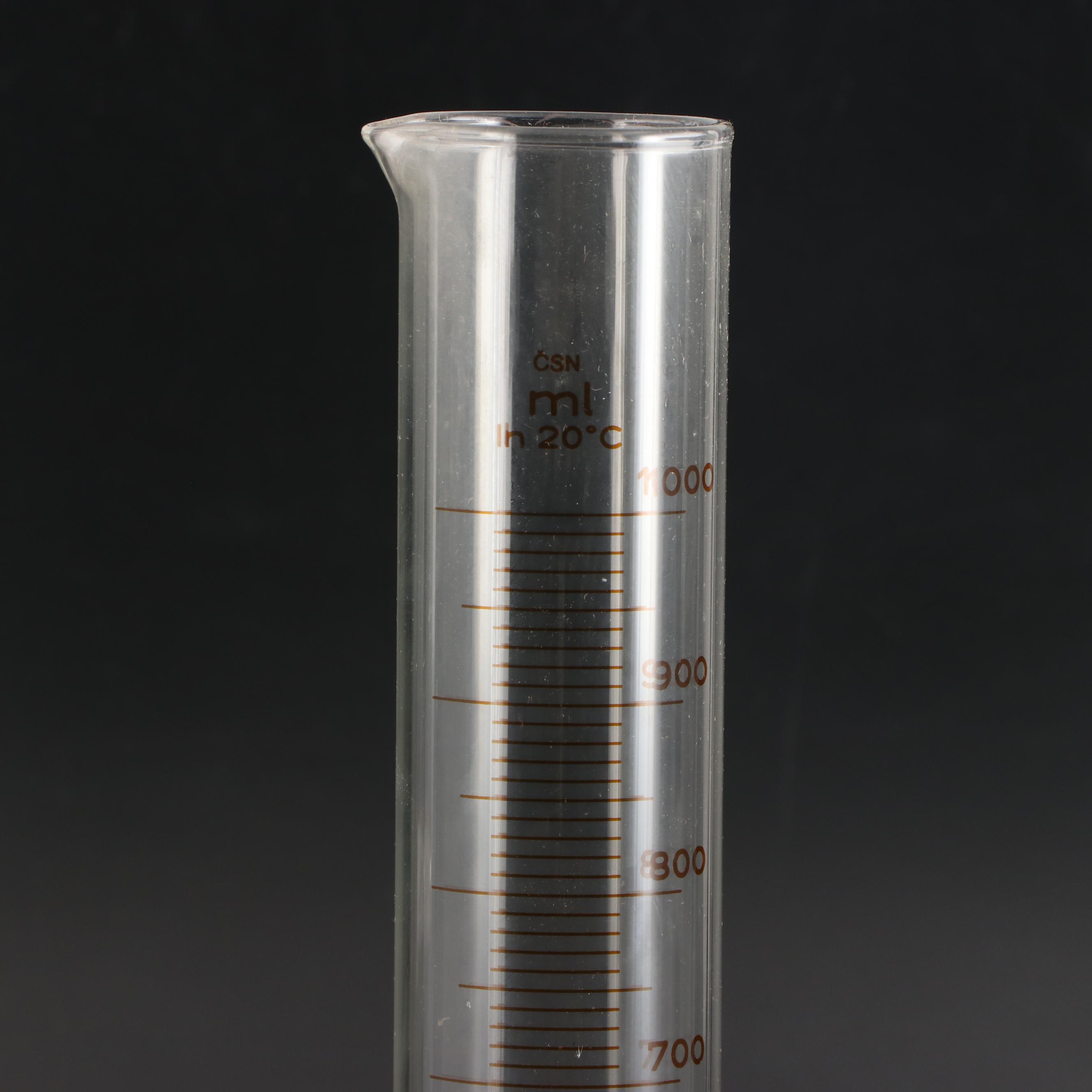 Kavalier Stabil Czech Simax Graduated Glass Lab Cylinders