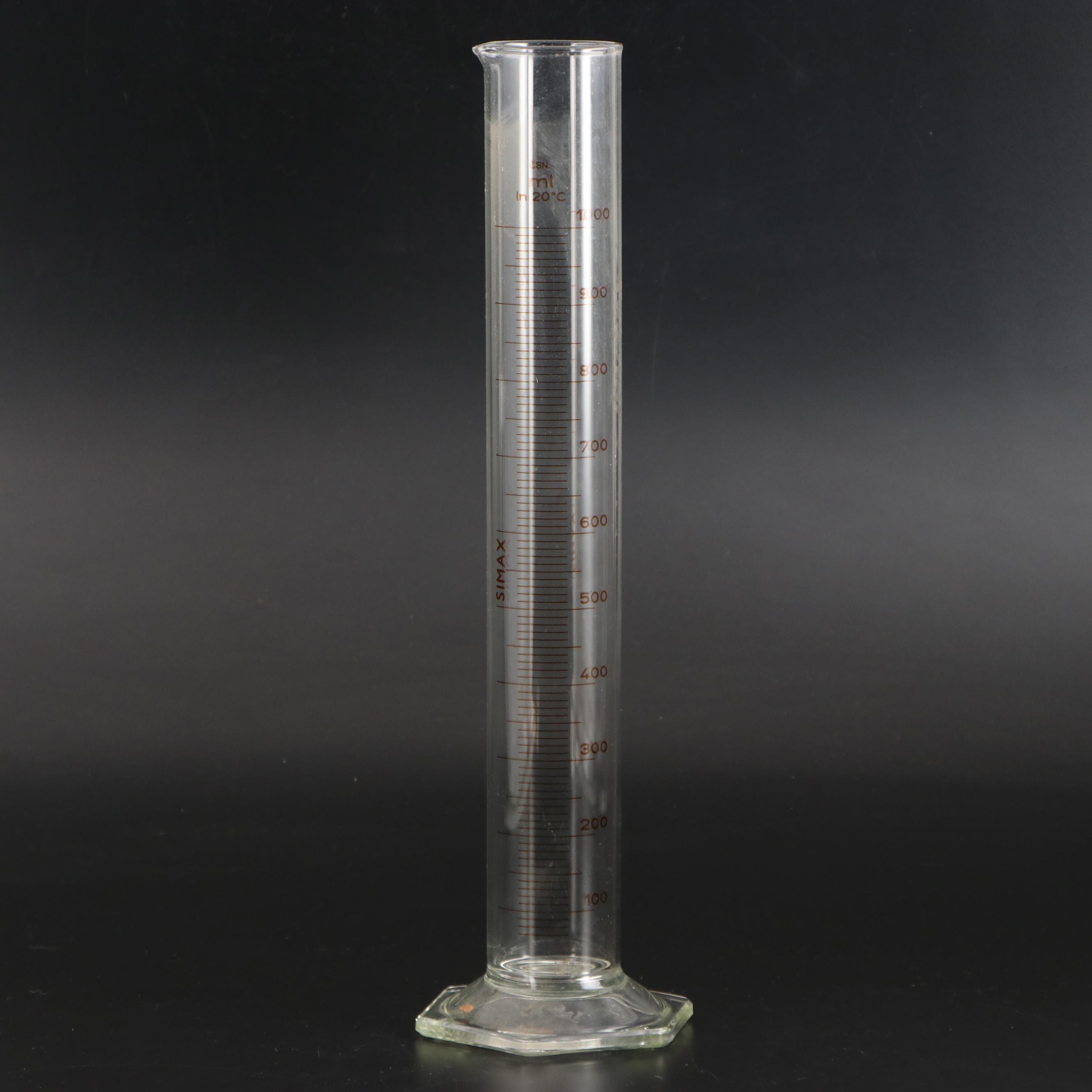 Kavalier Stabil Czech Simax Graduated Glass Lab Cylinders