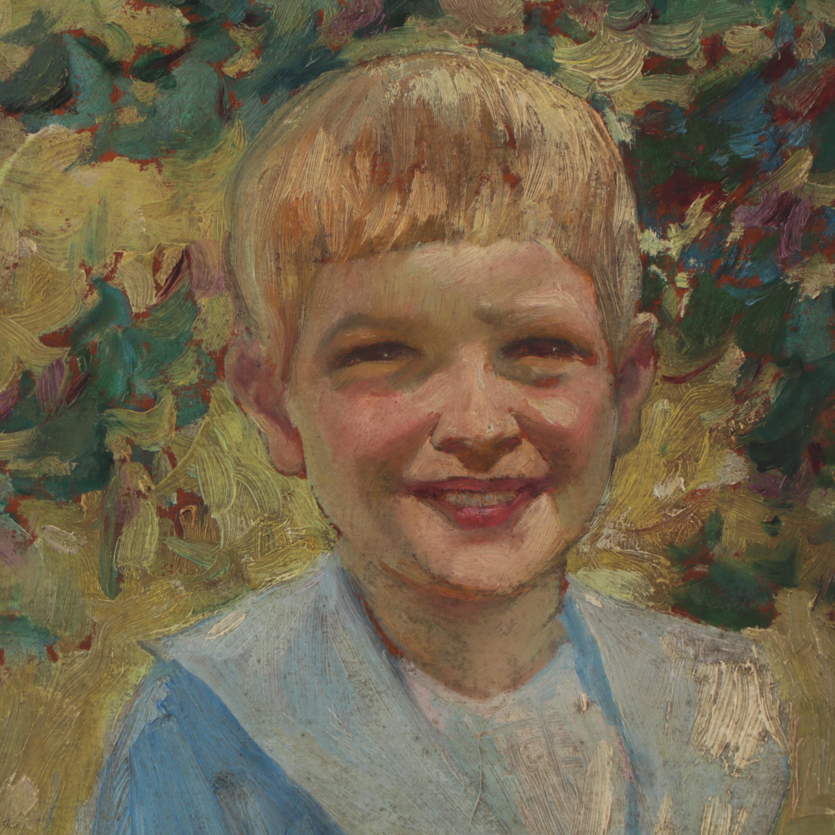 Stephen Alke Portrait Oil Painting of a Young Boy