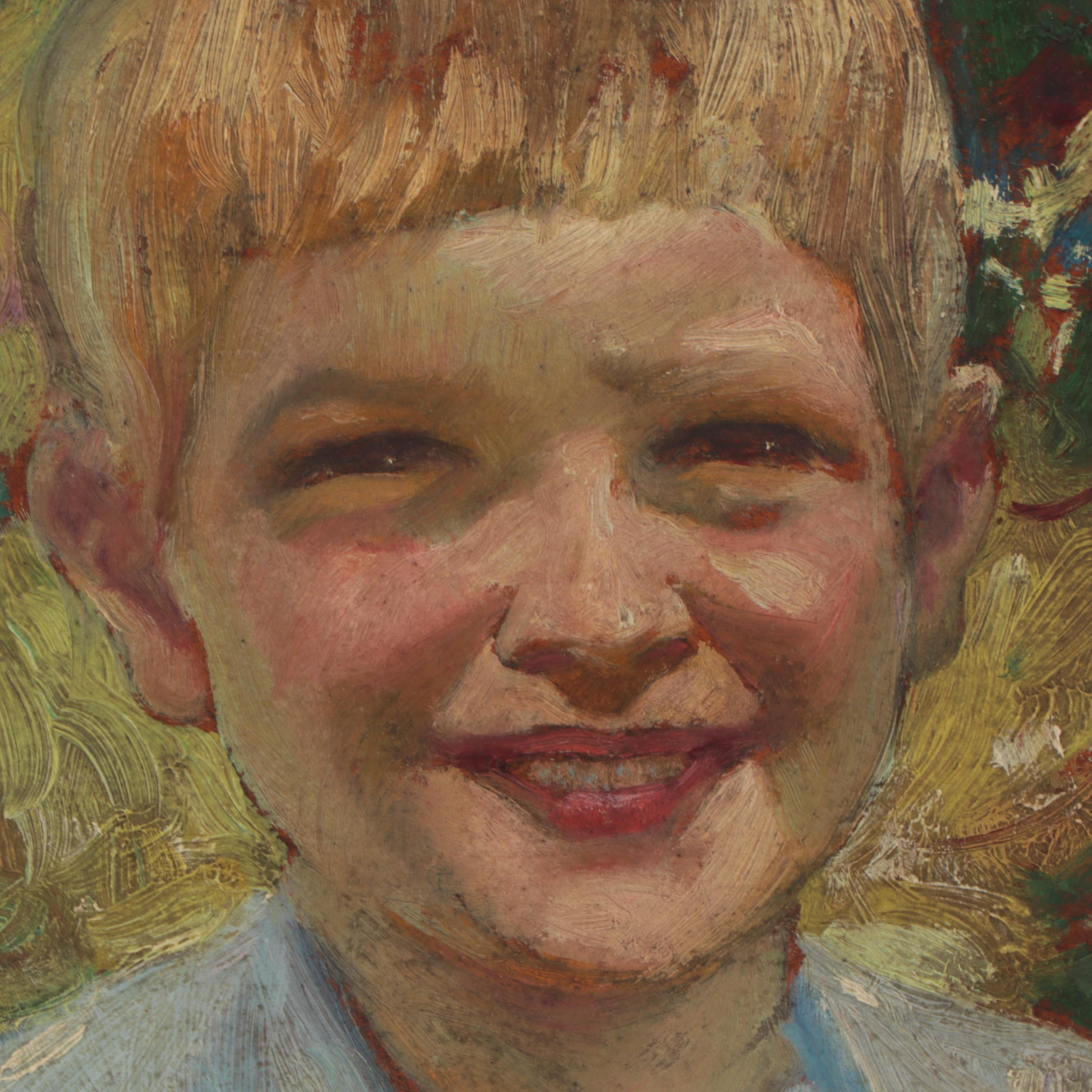 Stephen Alke Portrait Oil Painting of a Young Boy