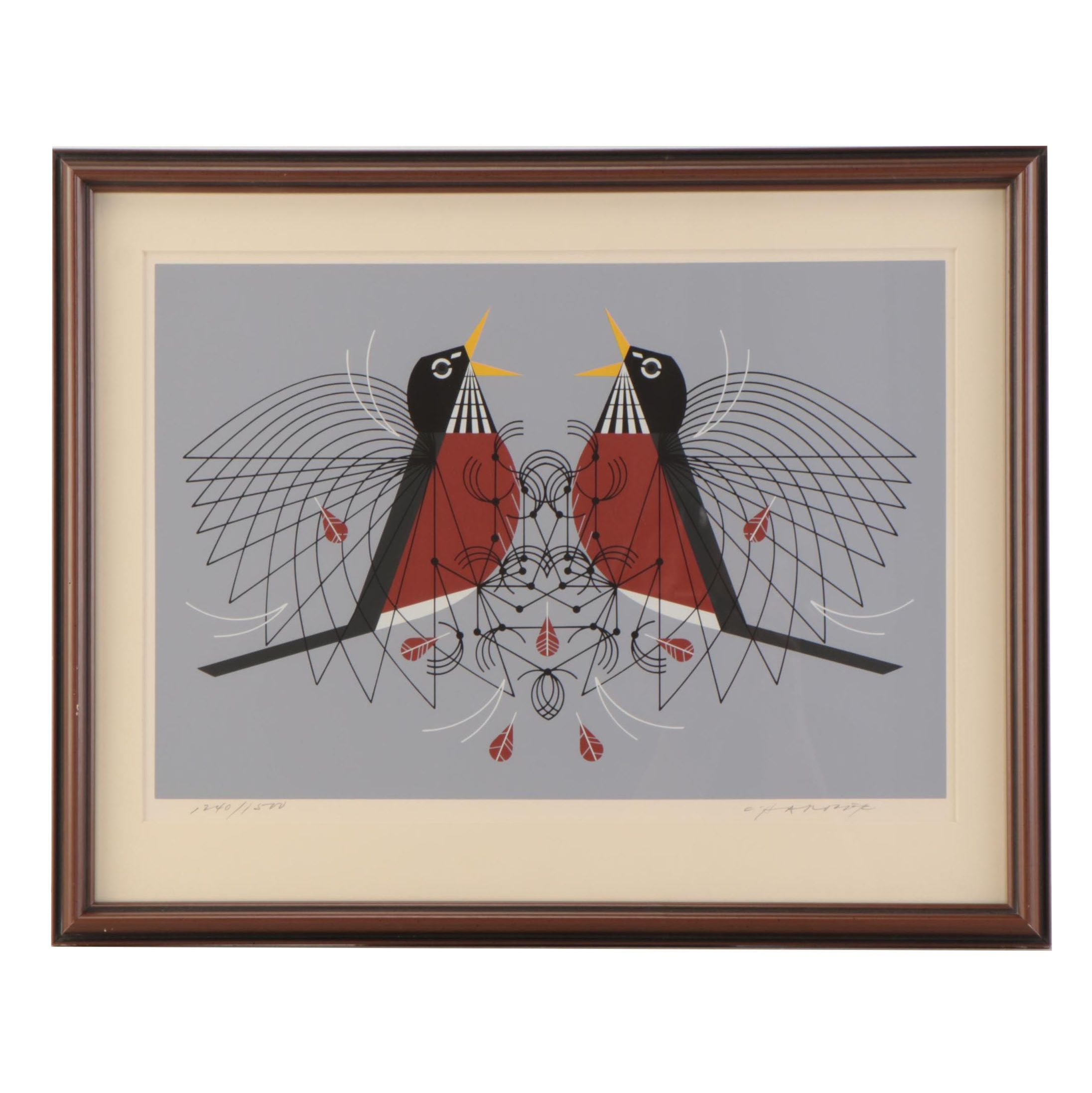 Charley Harper Serigraph "Round Robin"