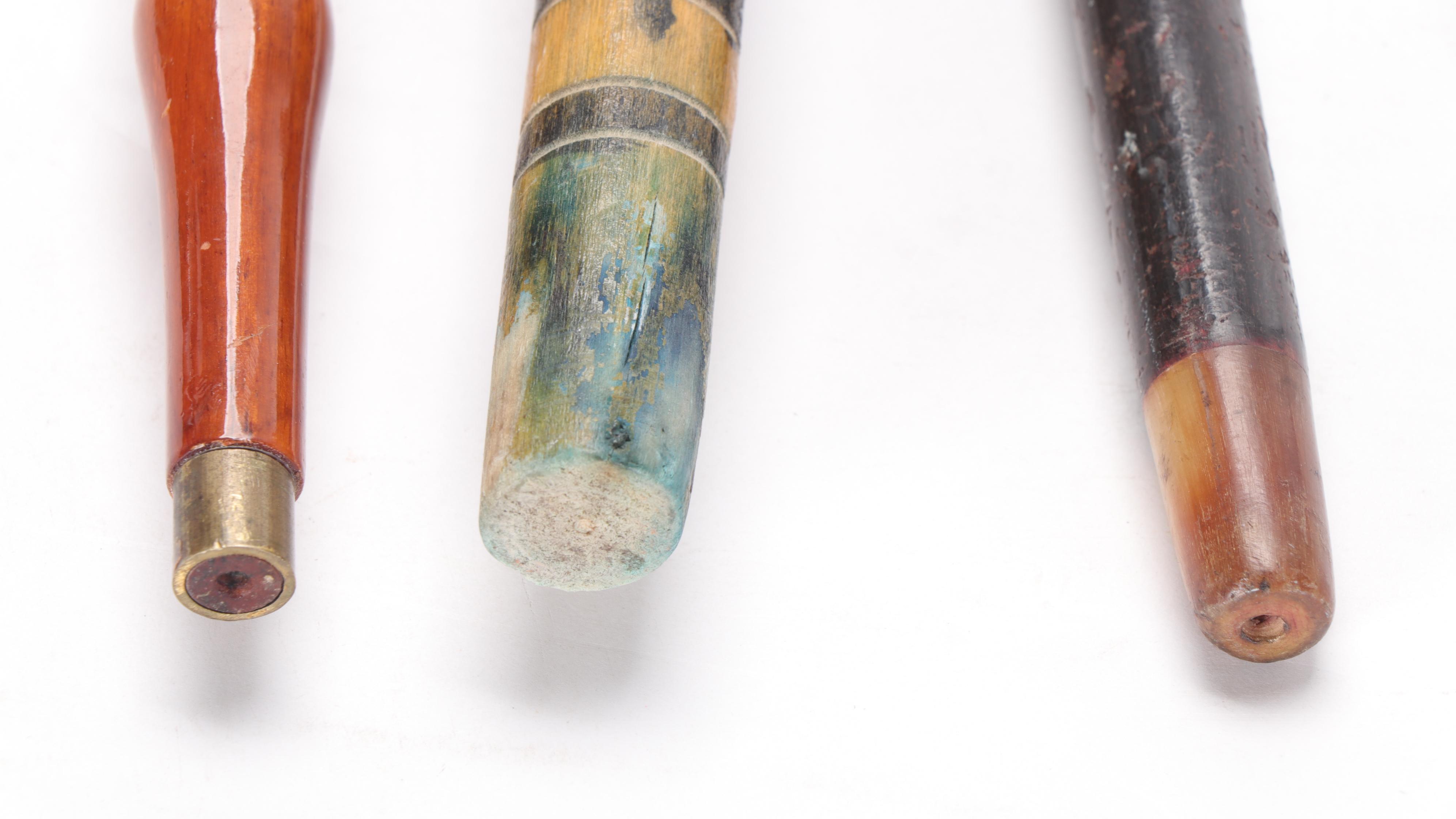 Carved Wooden Crook Handle and Knob Handle Canes and Walking Sticks