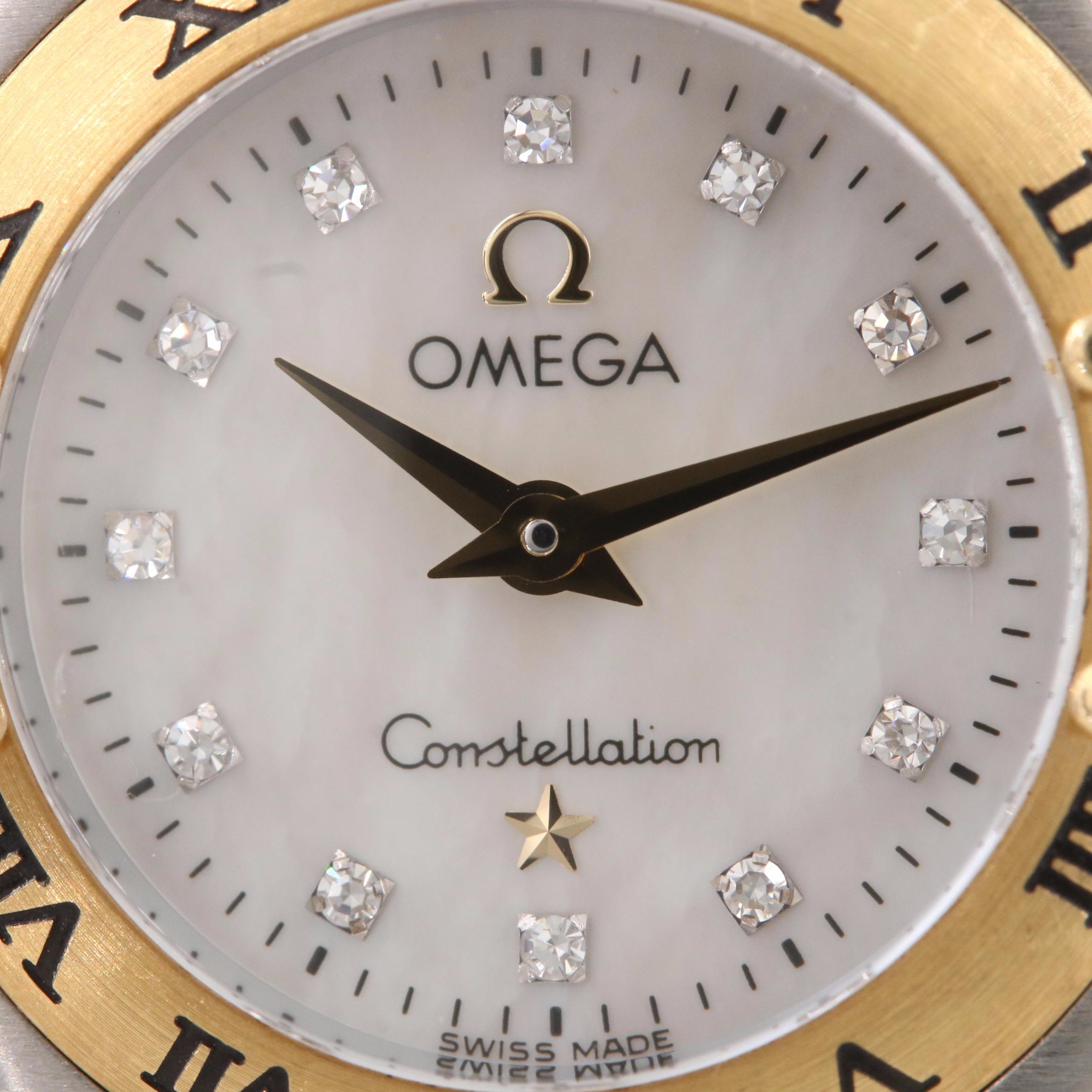 Omega Mother-of-Pearl Factory Diamond Dial Full Bar Bracelet
