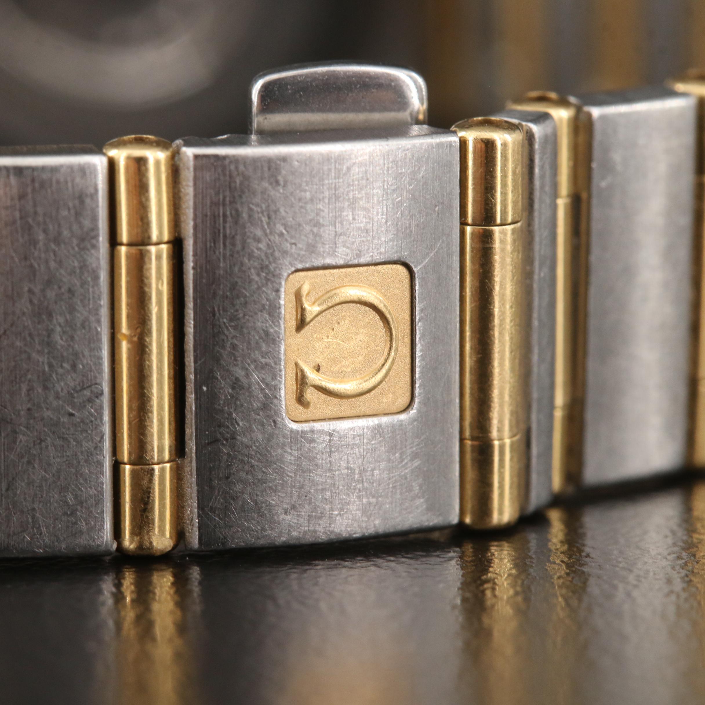 Omega Mother-of-Pearl Factory Diamond Dial Full Bar Bracelet