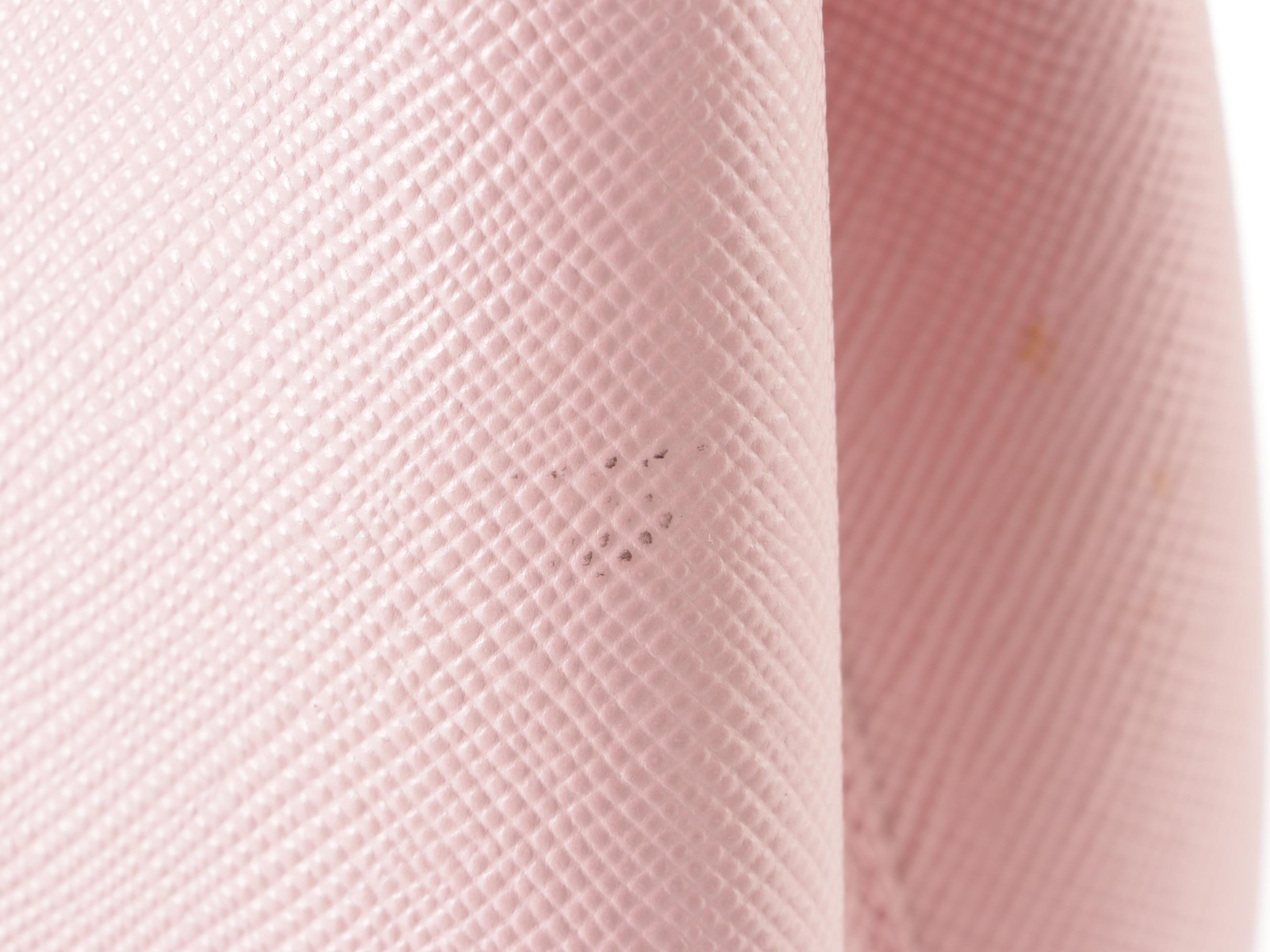 Prada Pink Saffiano Leather Convertible Tote Bag