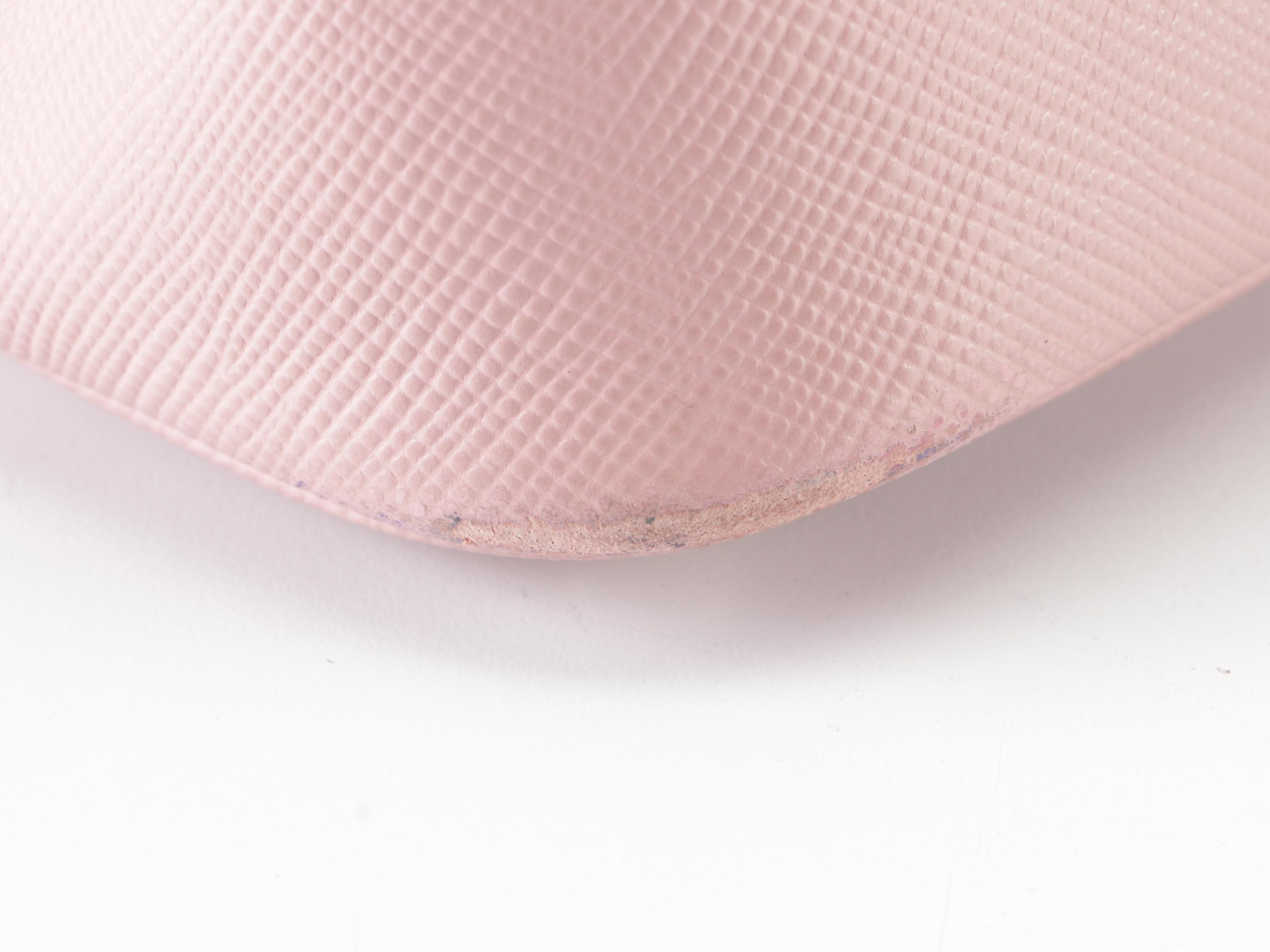 Prada Pink Saffiano Leather Convertible Tote Bag