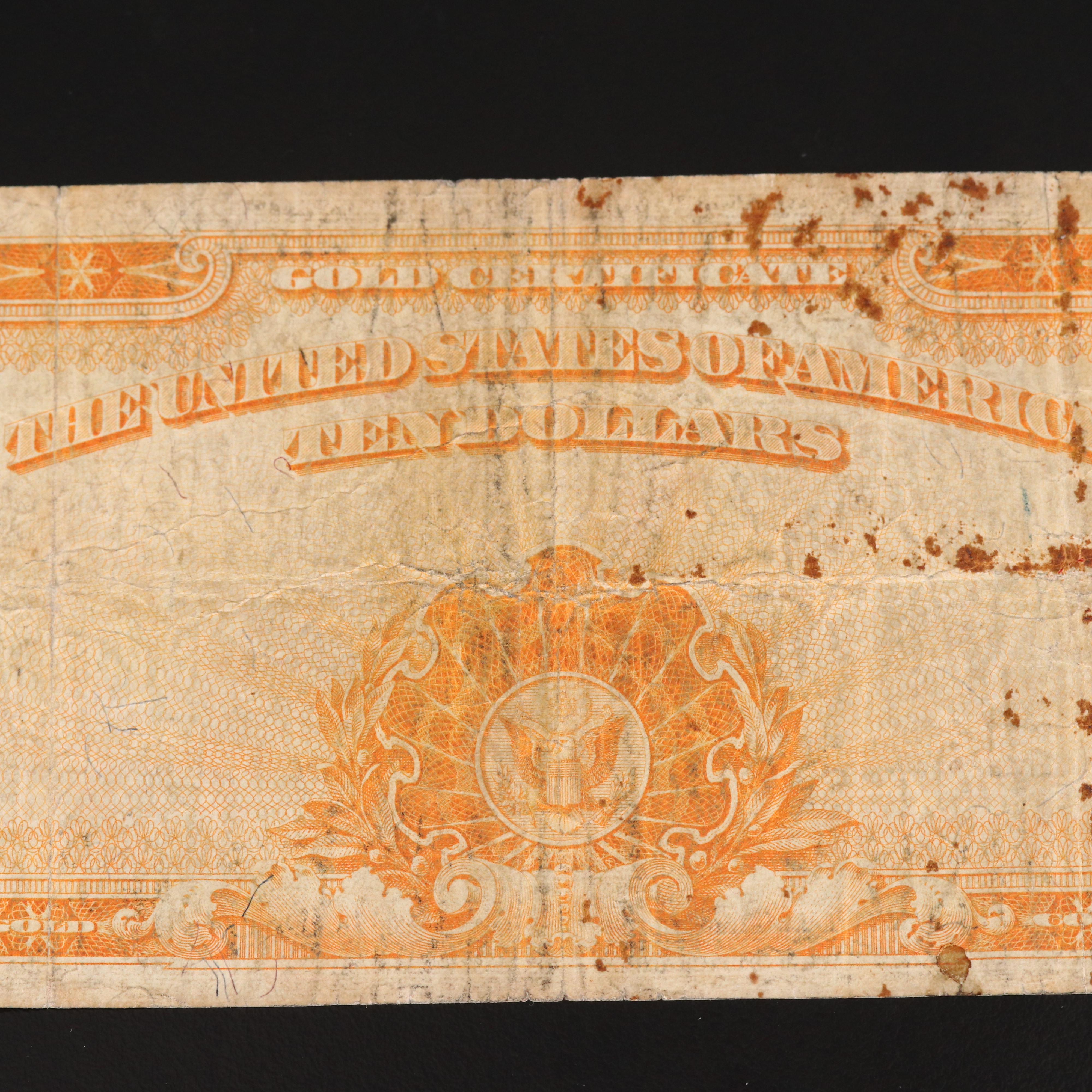 Series of 1922 $10 United States Gold Certificate