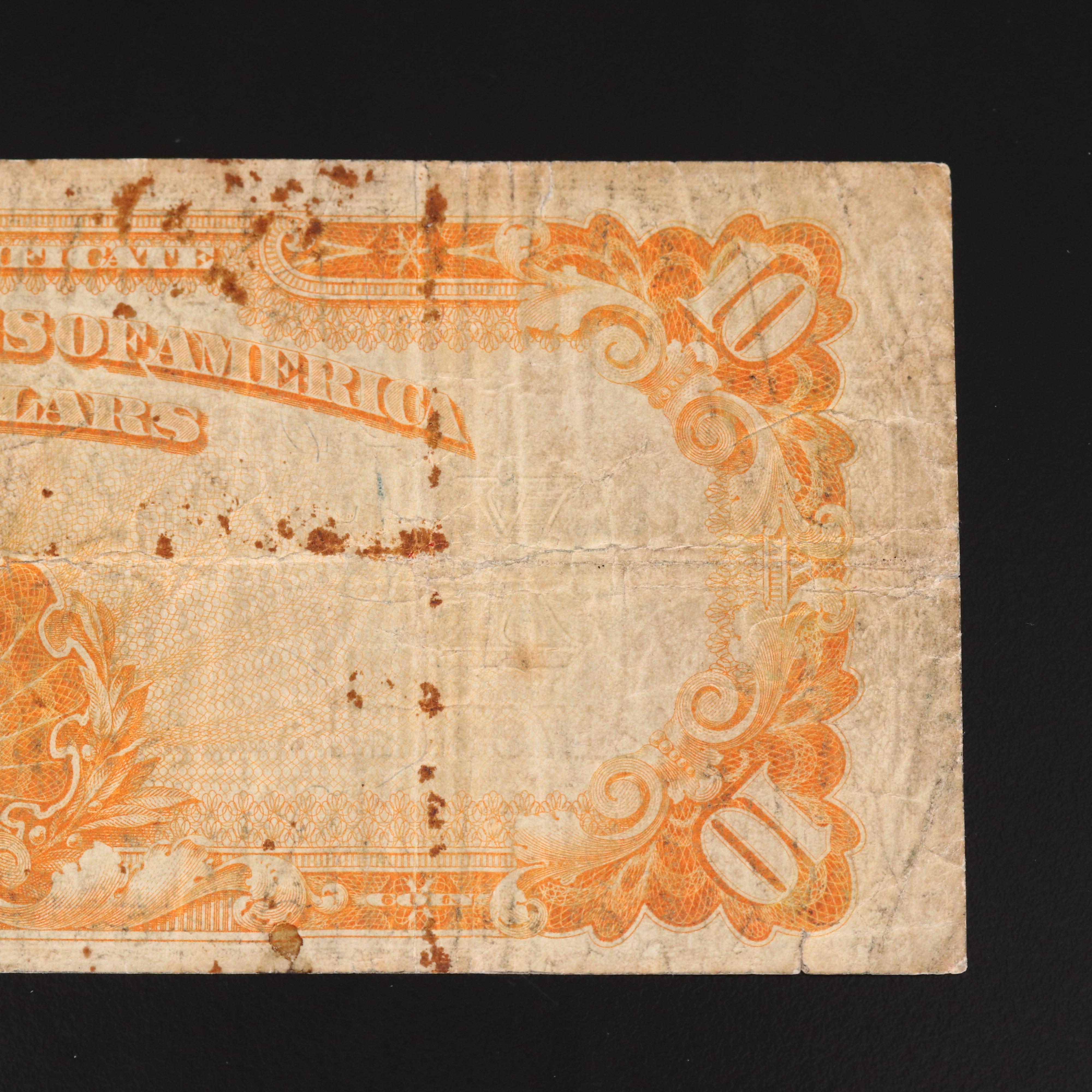 Series of 1922 $10 United States Gold Certificate