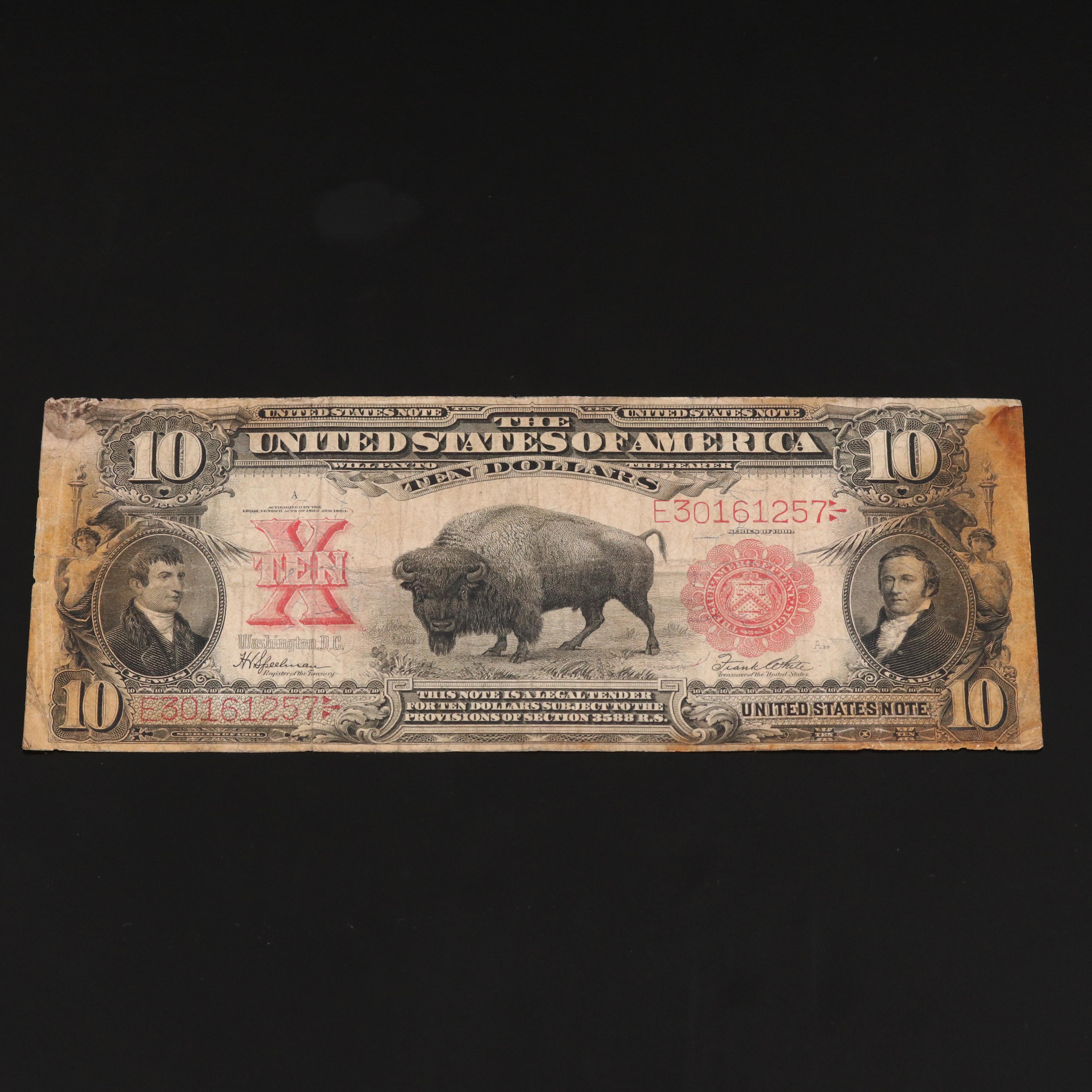 Series of 1901 $10 United States "Bison" Currency Note