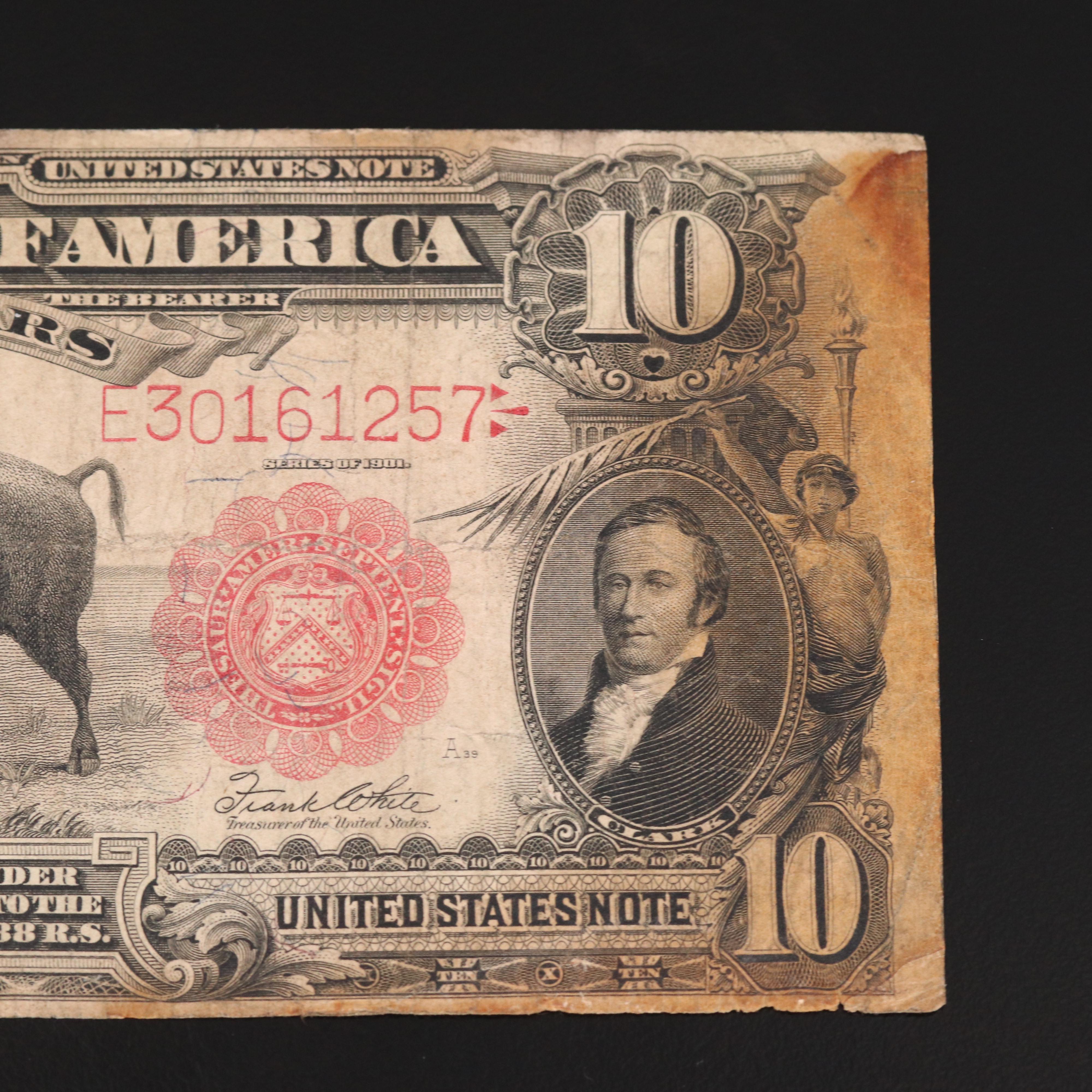 Series of 1901 $10 United States "Bison" Currency Note