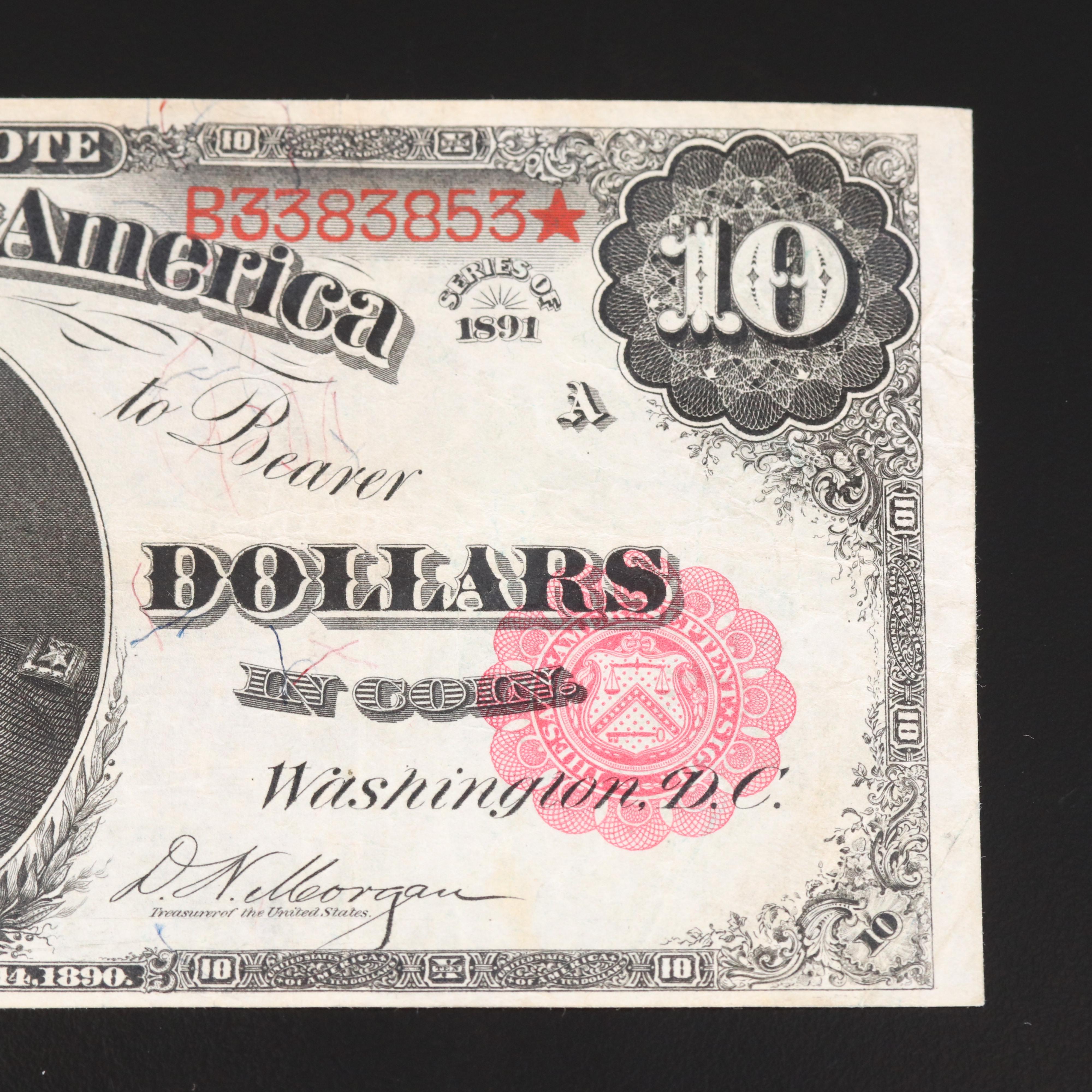 Series of 1891 $10 Treasury Note