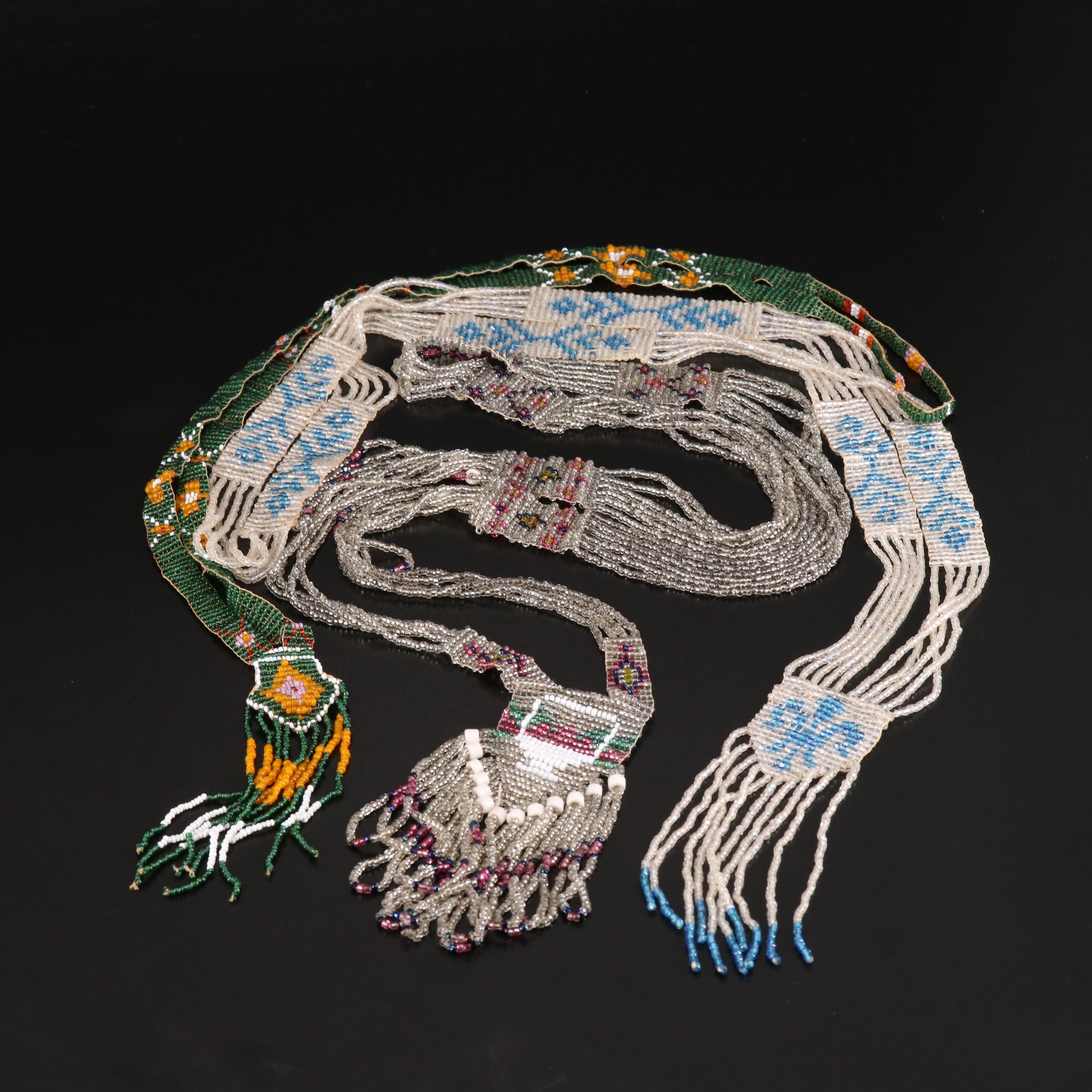 1920s Glass Flapper Necklaces