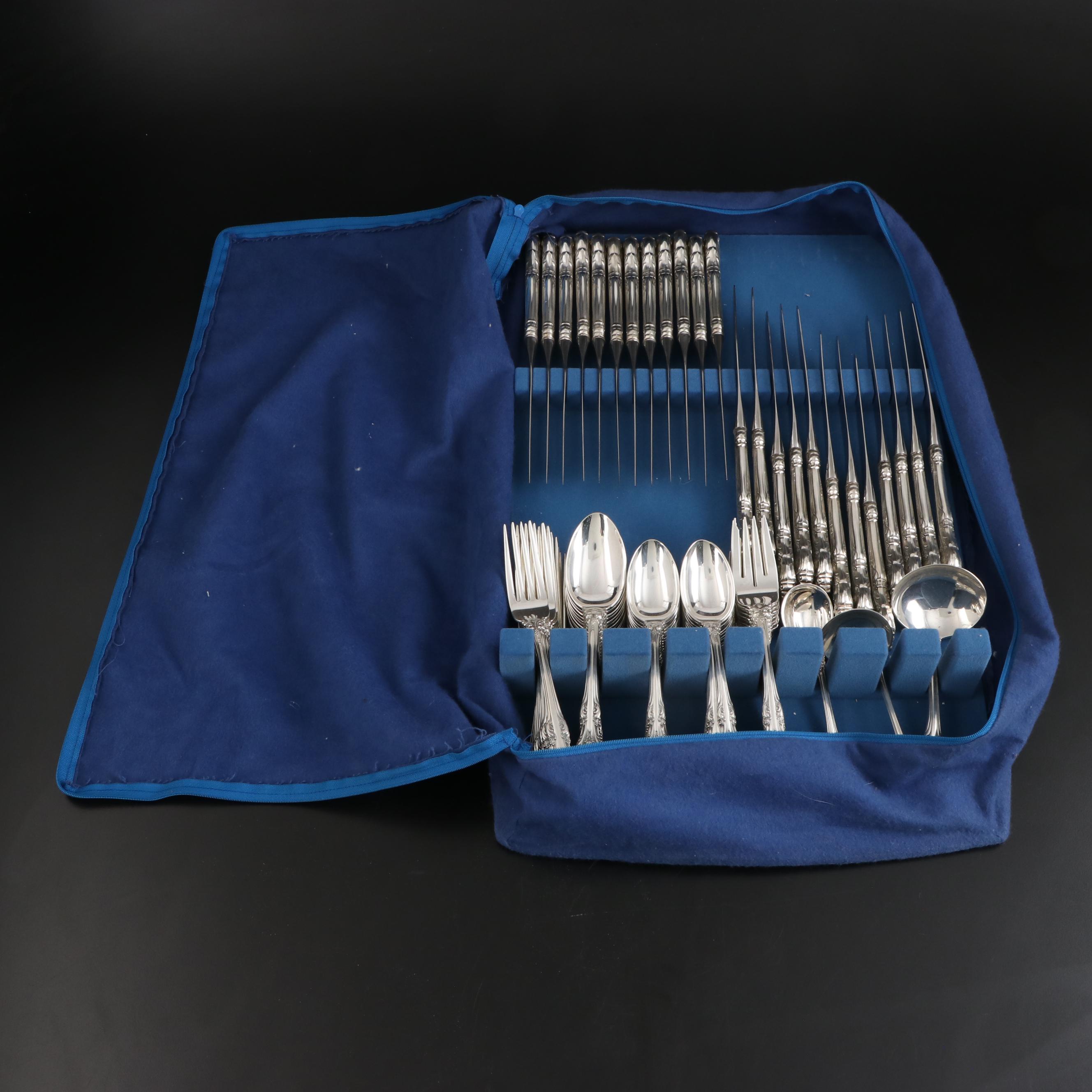 Gorham "King Edward" Sterling Silver Flatware with Storage Chest