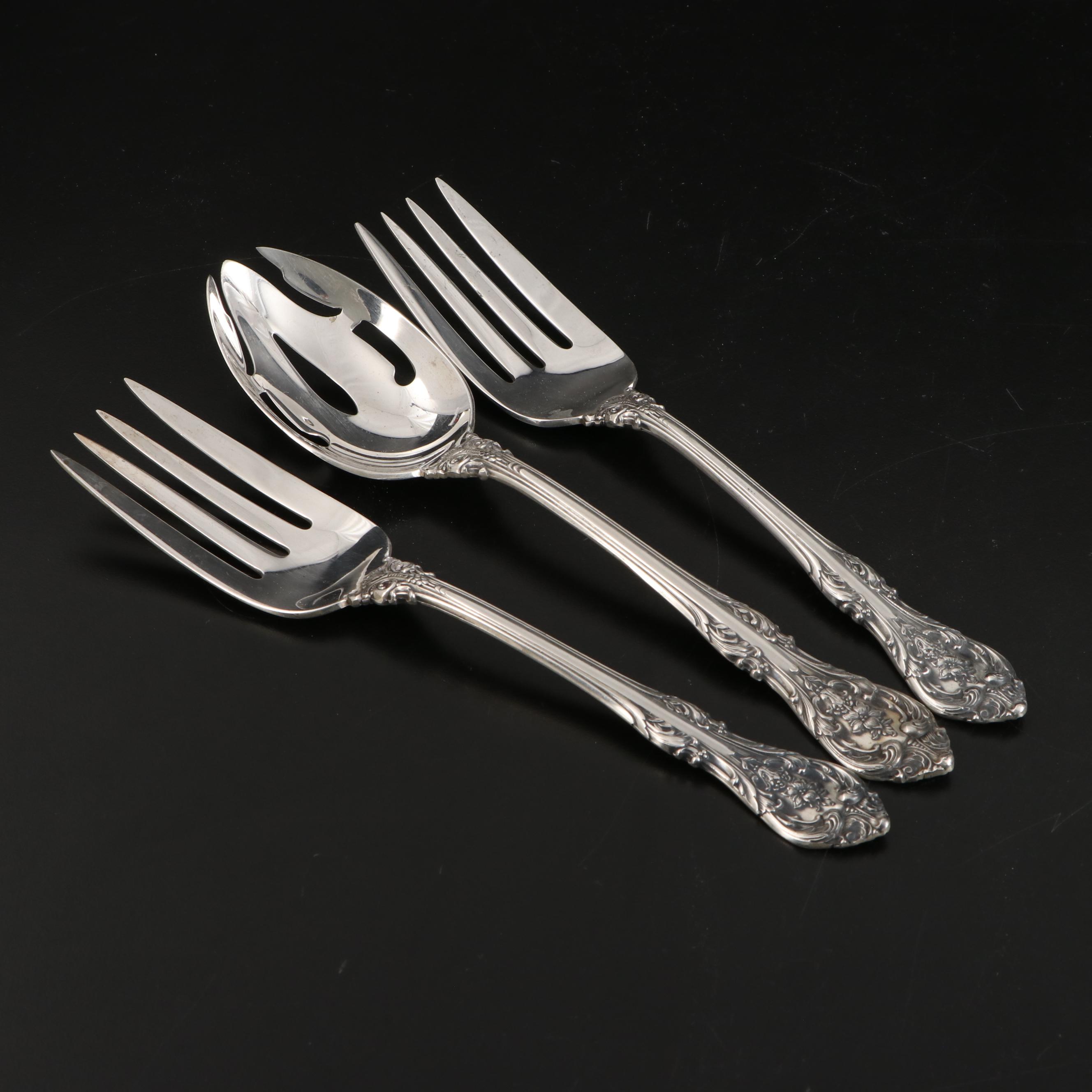 Gorham "King Edward" Sterling Silver Flatware with Storage Chest