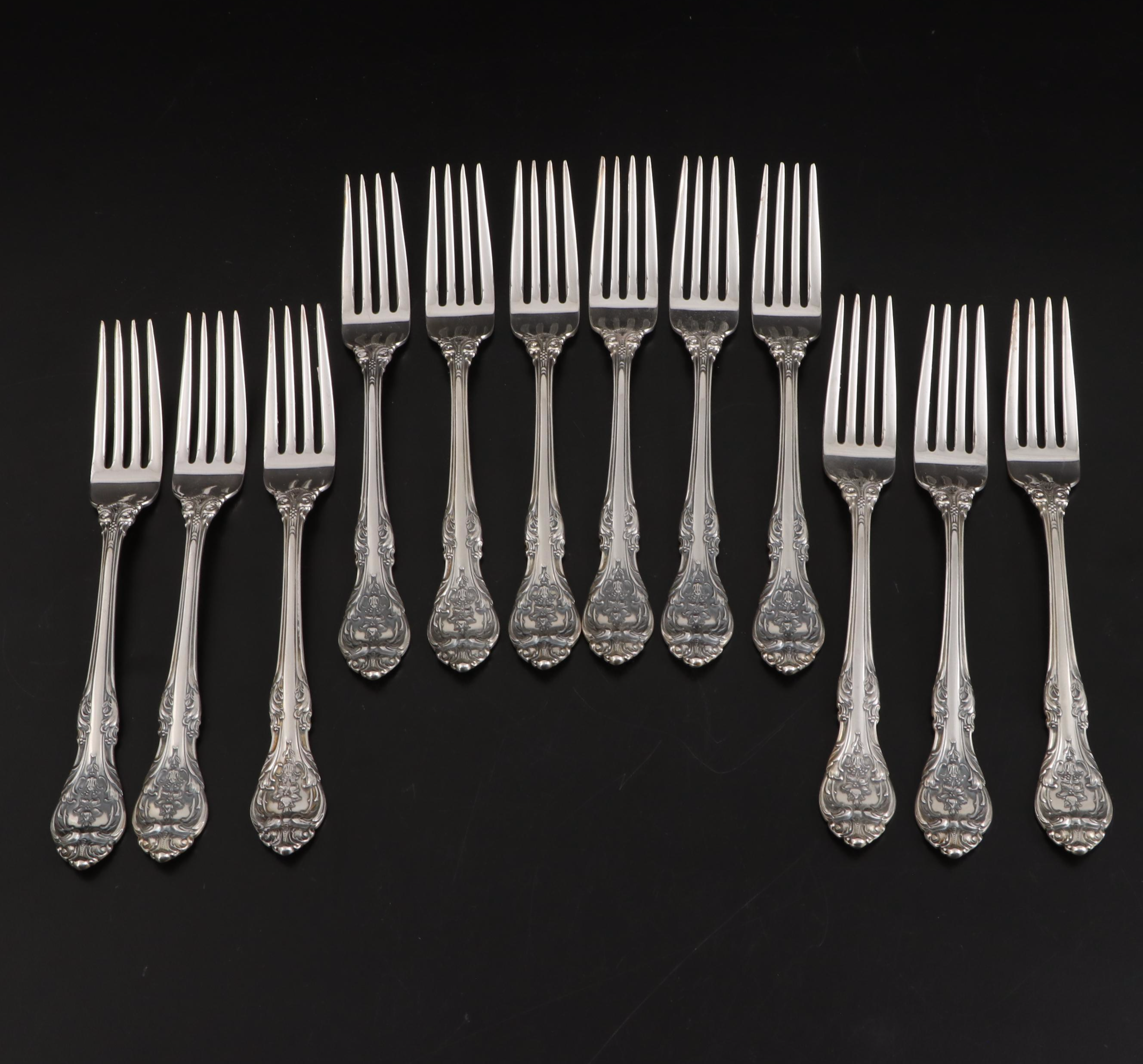 Gorham "King Edward" Sterling Silver Flatware with Storage Chest