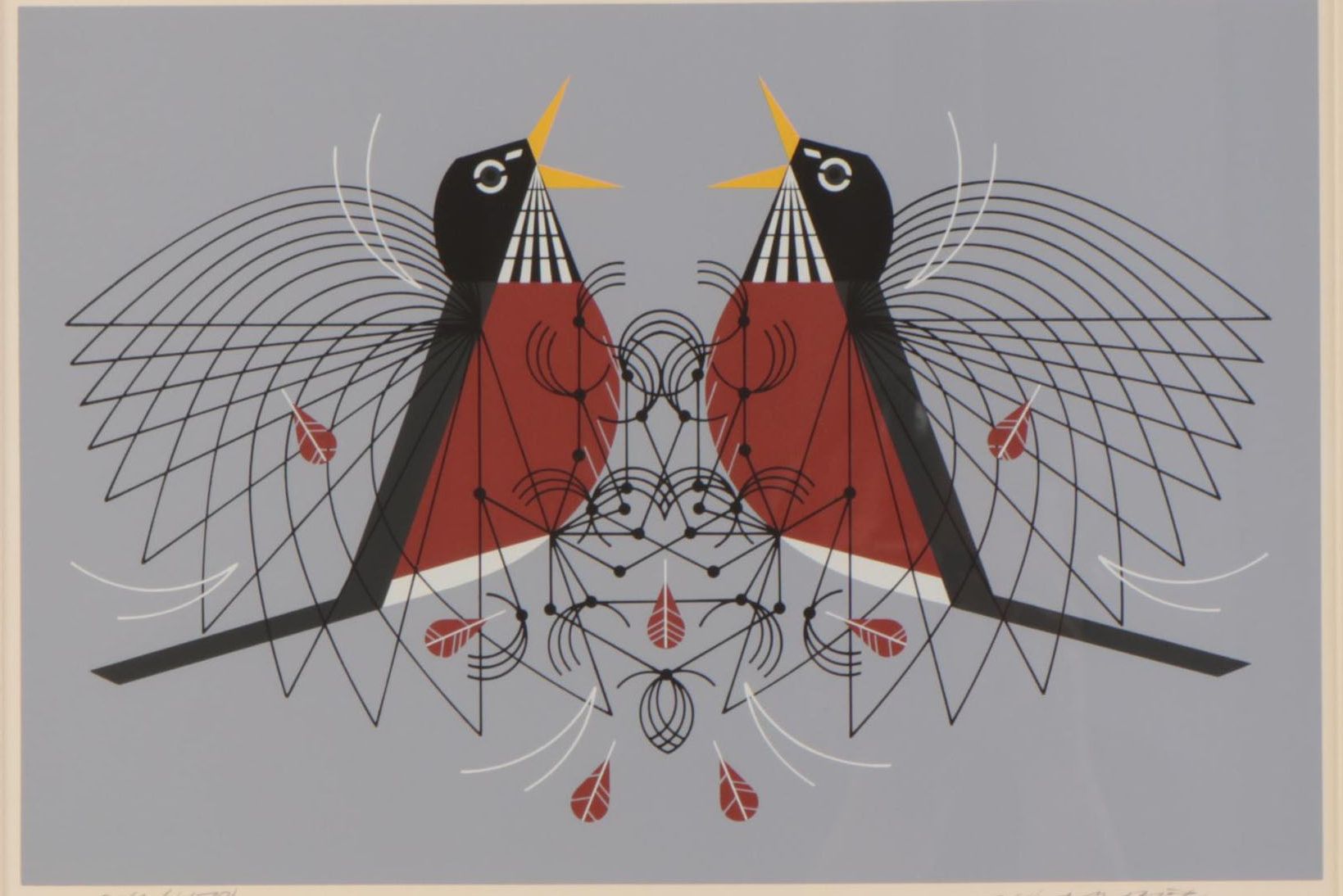Charley Harper Serigraph "Round Robin"