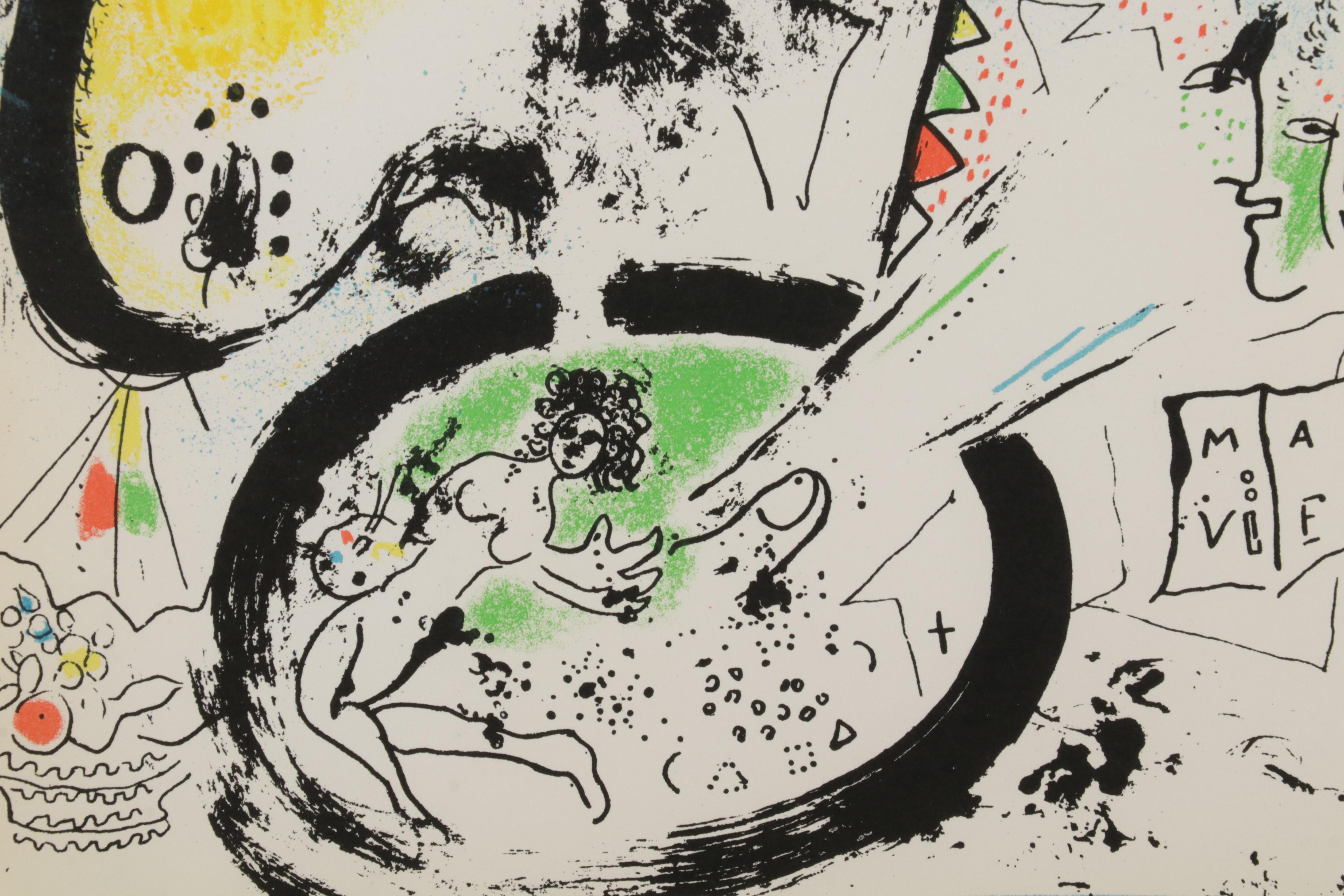 Marc Chagall Lithograph Frontispiece From "The Lithographs of Chagall," 1960