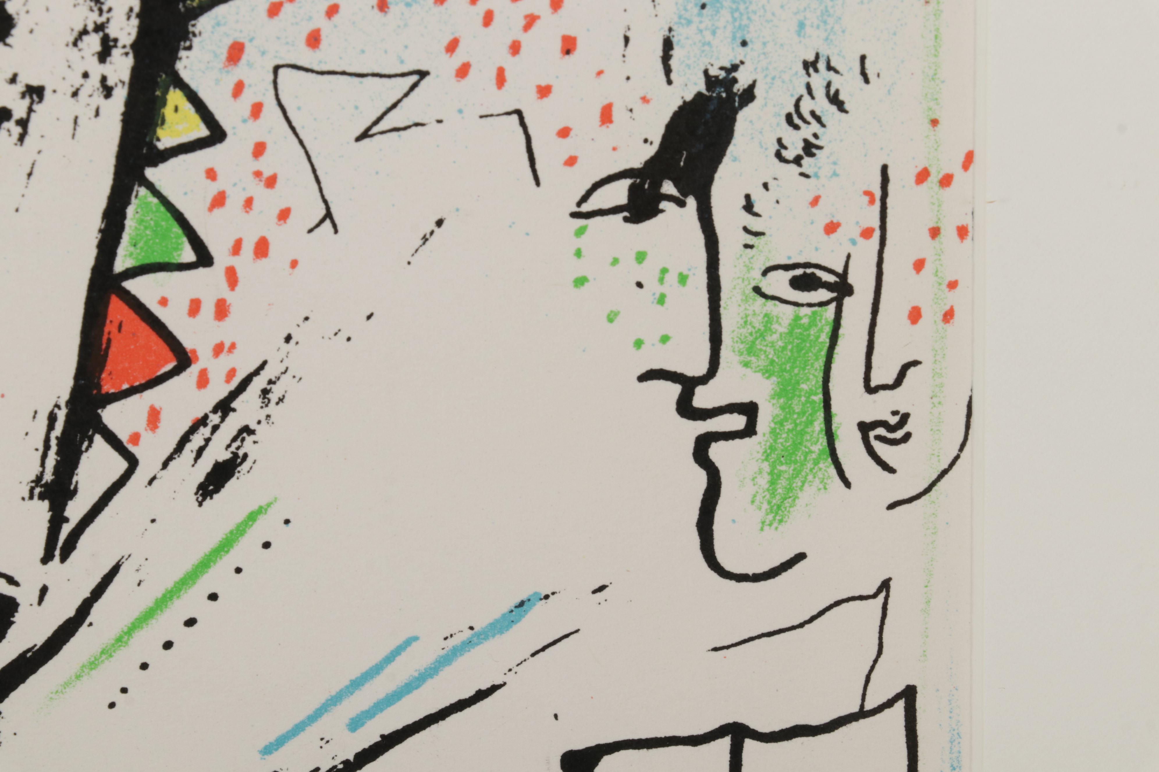 Marc Chagall Lithograph Frontispiece From "The Lithographs of Chagall," 1960