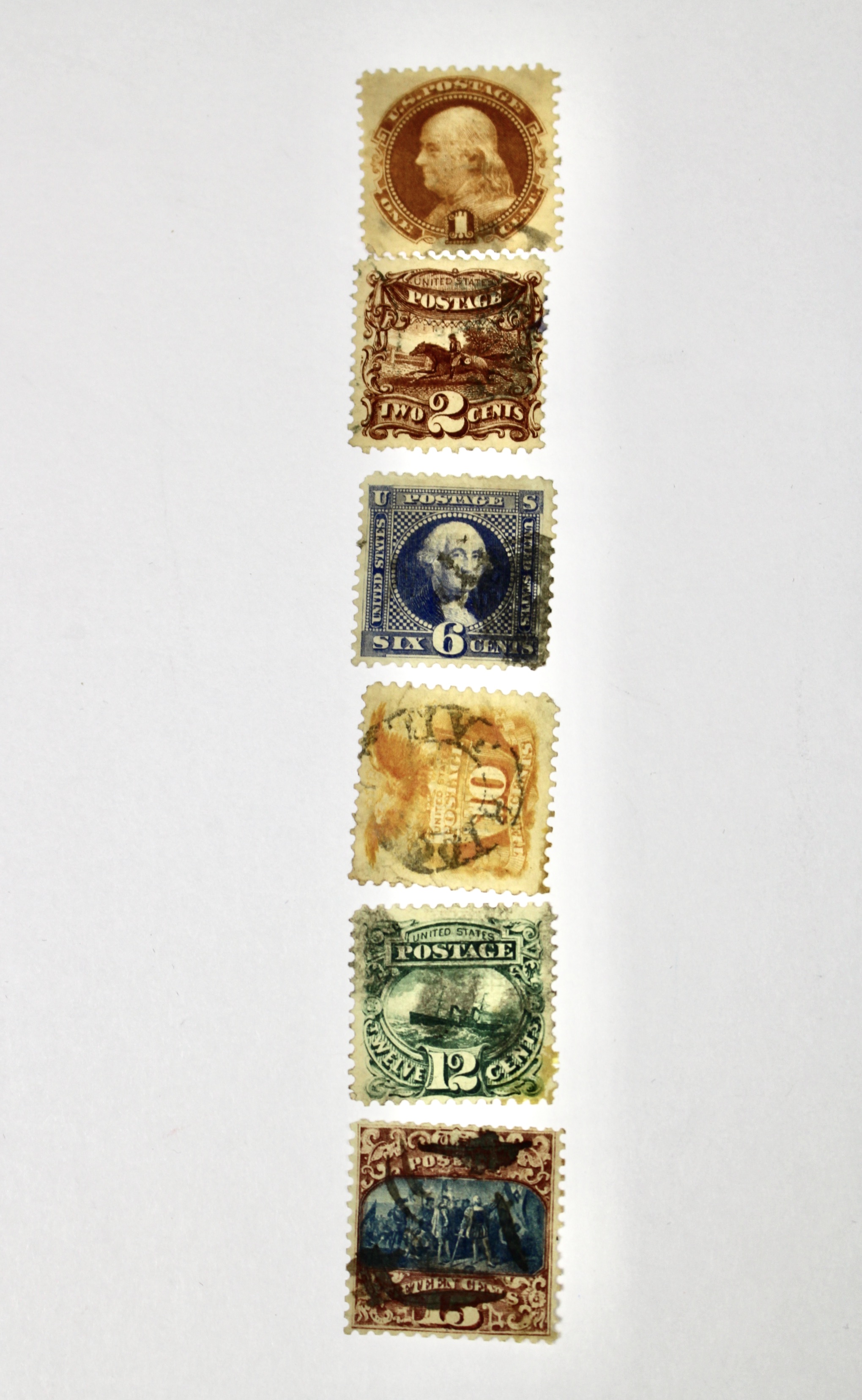 Six 1869 Pictorial Series Stamps
