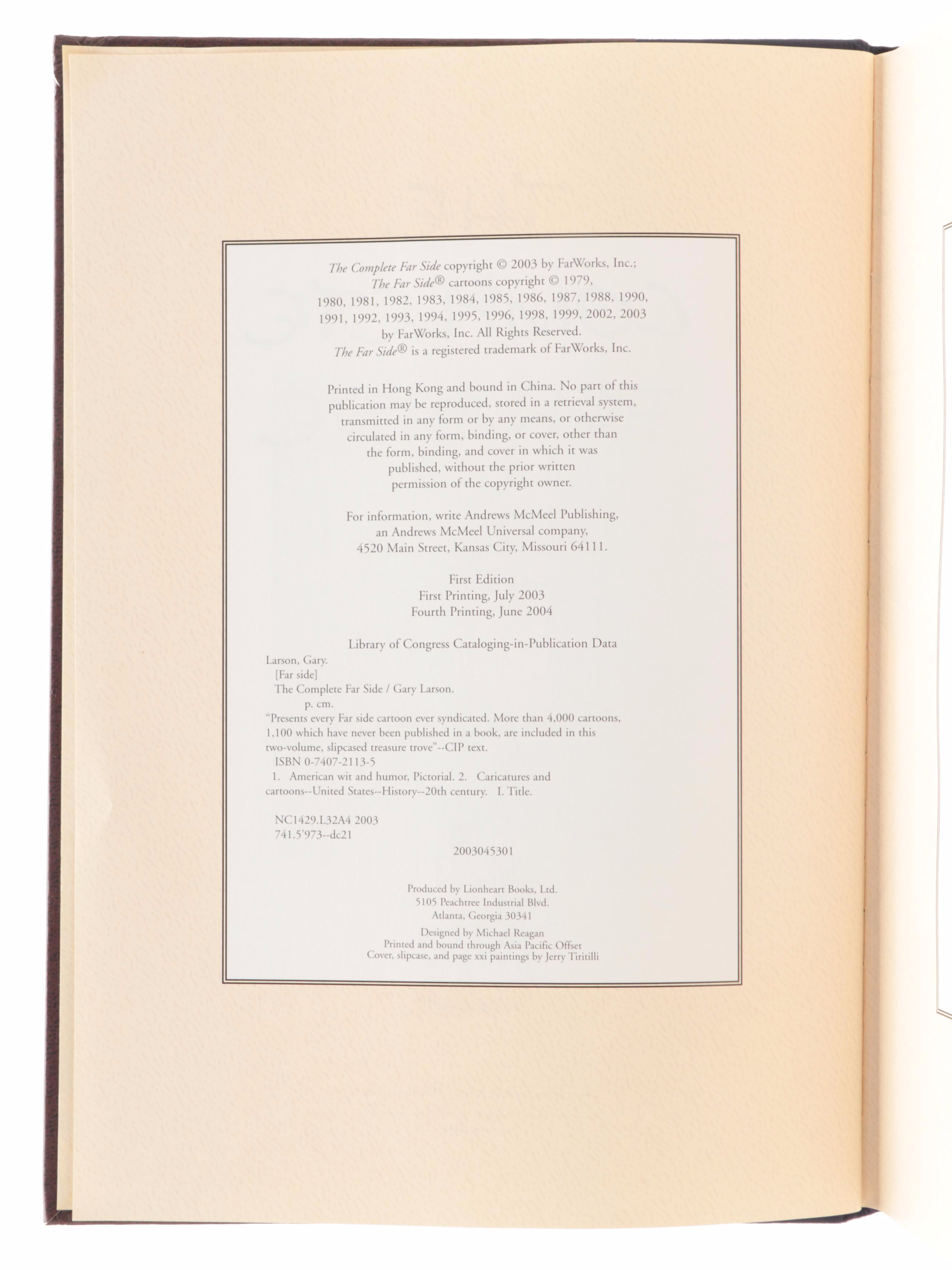 "The Complete Far Side" Two-Volume Set by Gary Larson, 2004