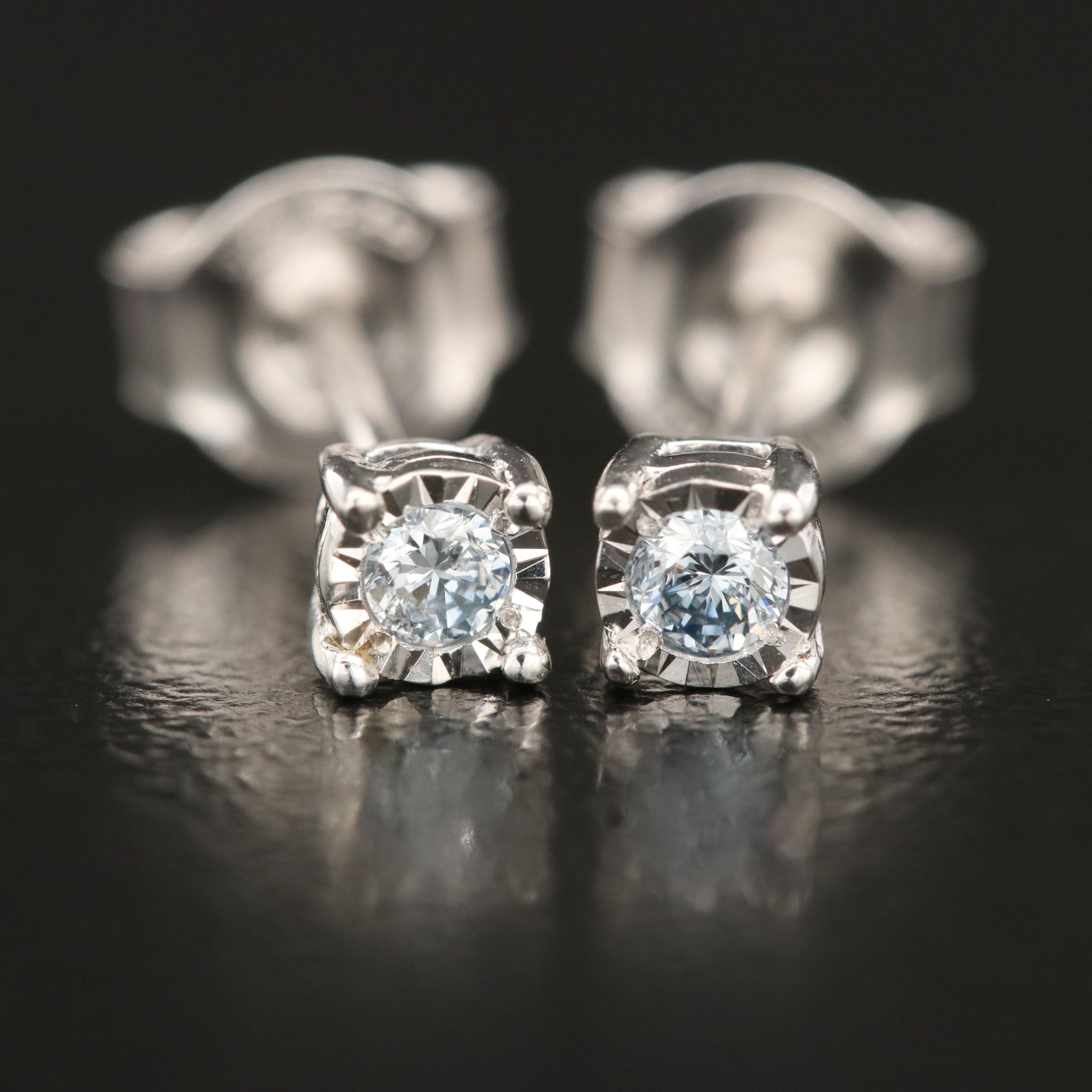 EFFY Sterling Lab Grown Diamond Stud Earrings