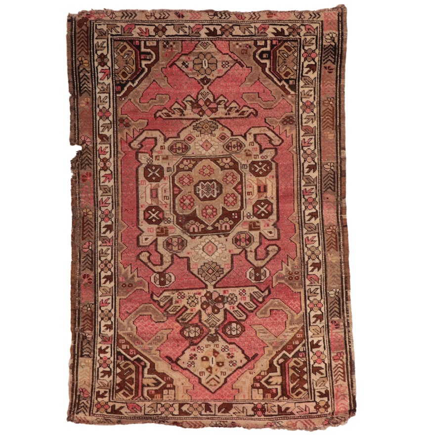 3'3 x 4'11 Hand-Knotted Turkish Oushak Accent Rug